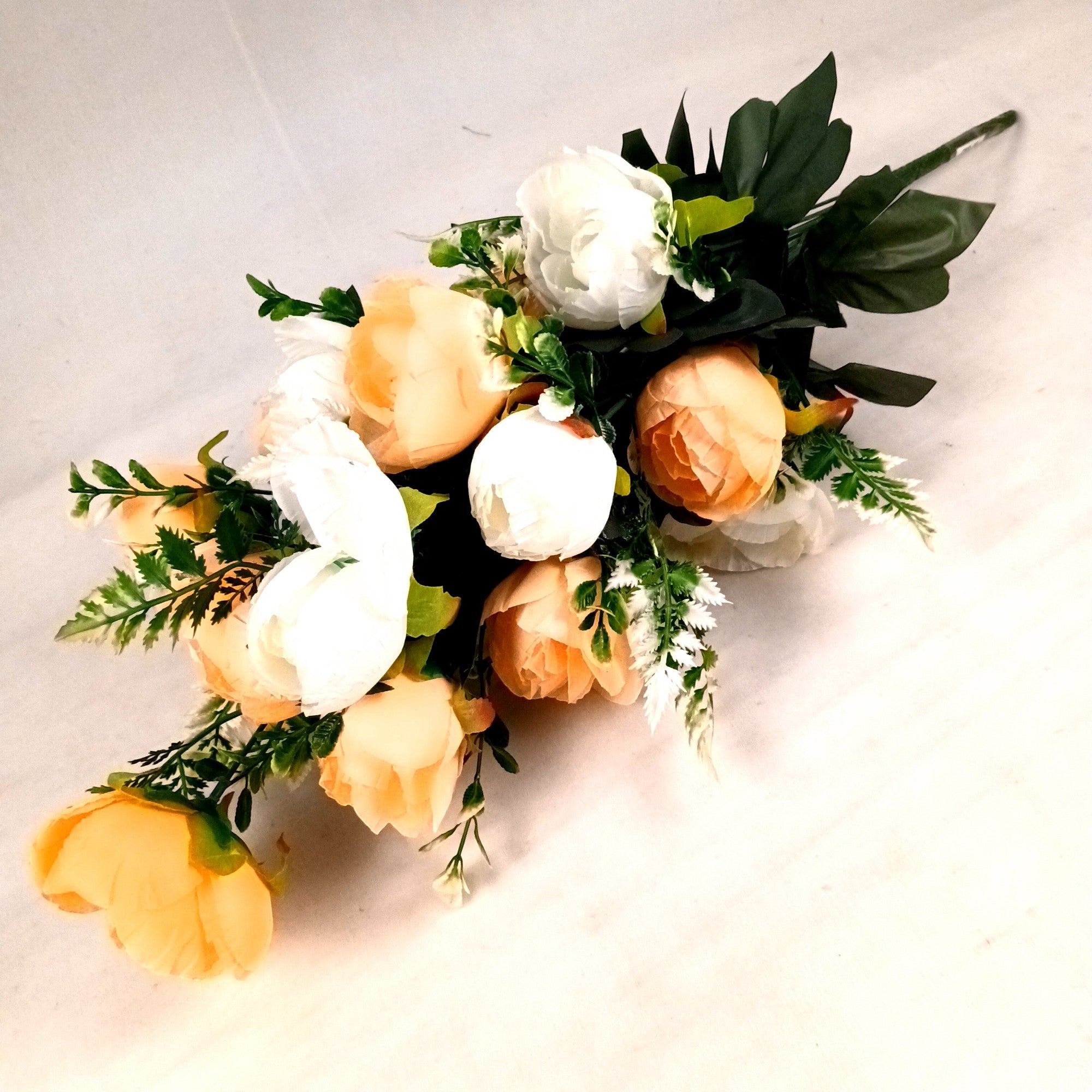 Artificial Rose Flowers With Pot | Faux Flowers Bunch - for Home Decor, Living Room, Side Table, Centerpiece - 26 Inch - Apkamart #Style_Design 2