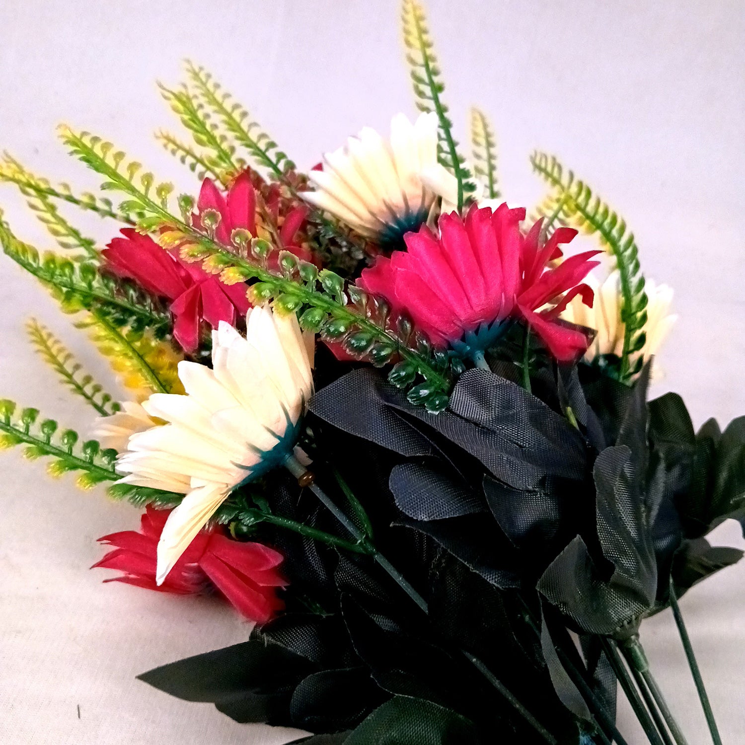 Artificial Flowers - Gerbera Daisy Bunches | Faux Flower Sticks - for Home Decor, Living Room, Office & Festivals Decoration (Vase Not Included) - 14 Inch - Apkamart #Style_Design 2