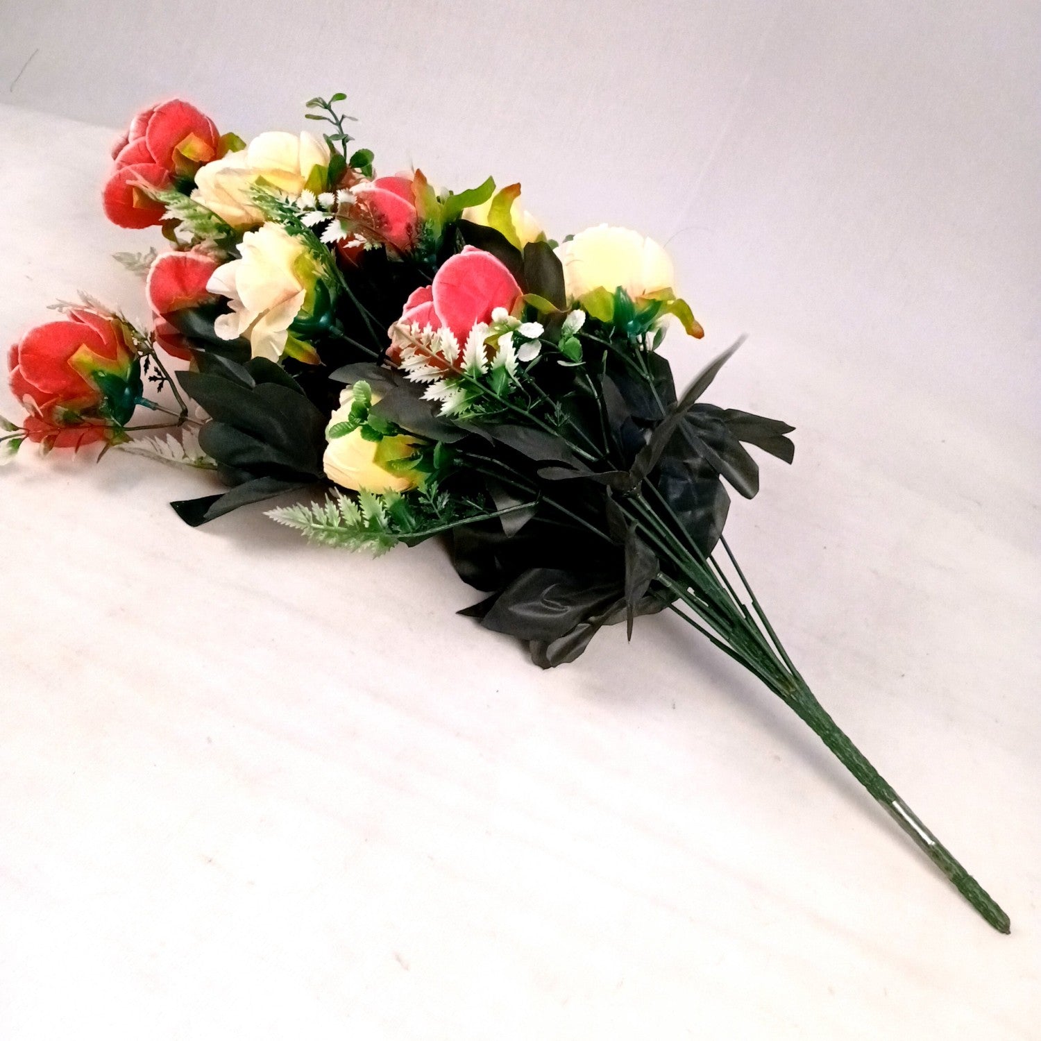 Artificial Rose Flowers Bunches for Vase Pot | Faux Flowers Stem - for Home Decor Side Table Centerpiece - 26 Inch - Apkamart #Style_Design 3