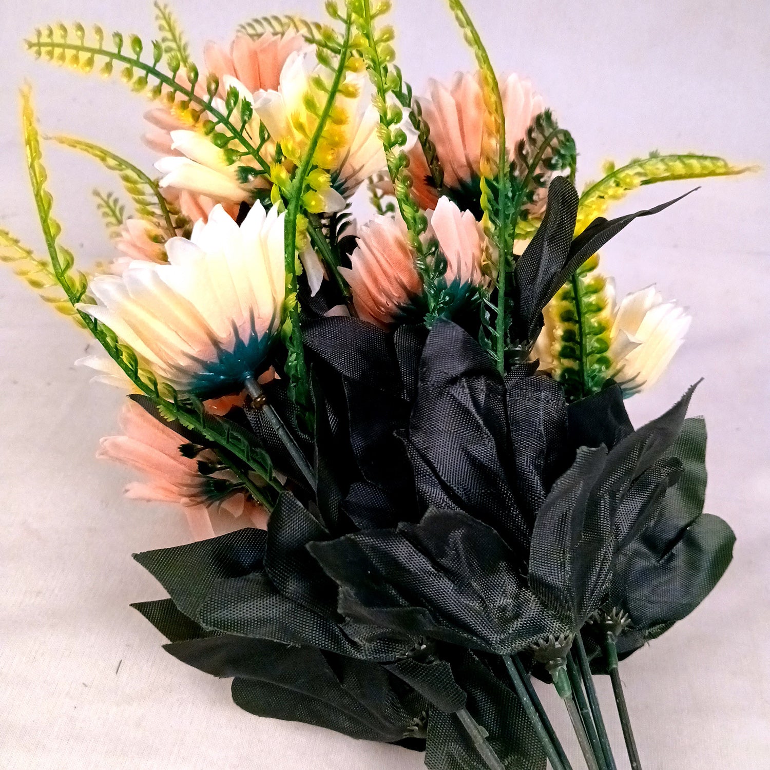 Artificial Flowers - Gerbera Daisy Bunches | Faux Flower Sticks - for Home Decor, Living Room, Office & Festivals Decoration (Vase Not Included) - 14 Inch - Apkamart #Style_Design 1