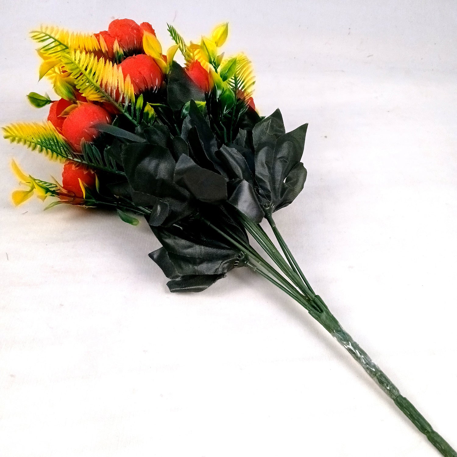 Artificial Flower Plant With Fruits | Decorative Flowers Bunch & Stems - for Table Vase, Pot, Home Decor, Living Room, Side Table Centerpiece & Festival Decoration - Apkamart #Color_Red