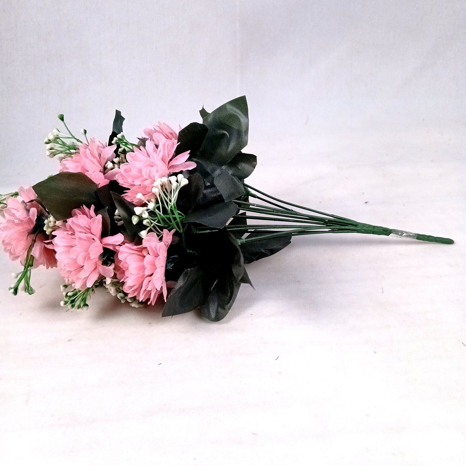 Artificial Flower Bouquet | Faux Flowers & Plants Bunch - for Table Vase, Pot, Home Decor, Living Room, Side Table Center piece Decoration - Apkamart #Color_Pink