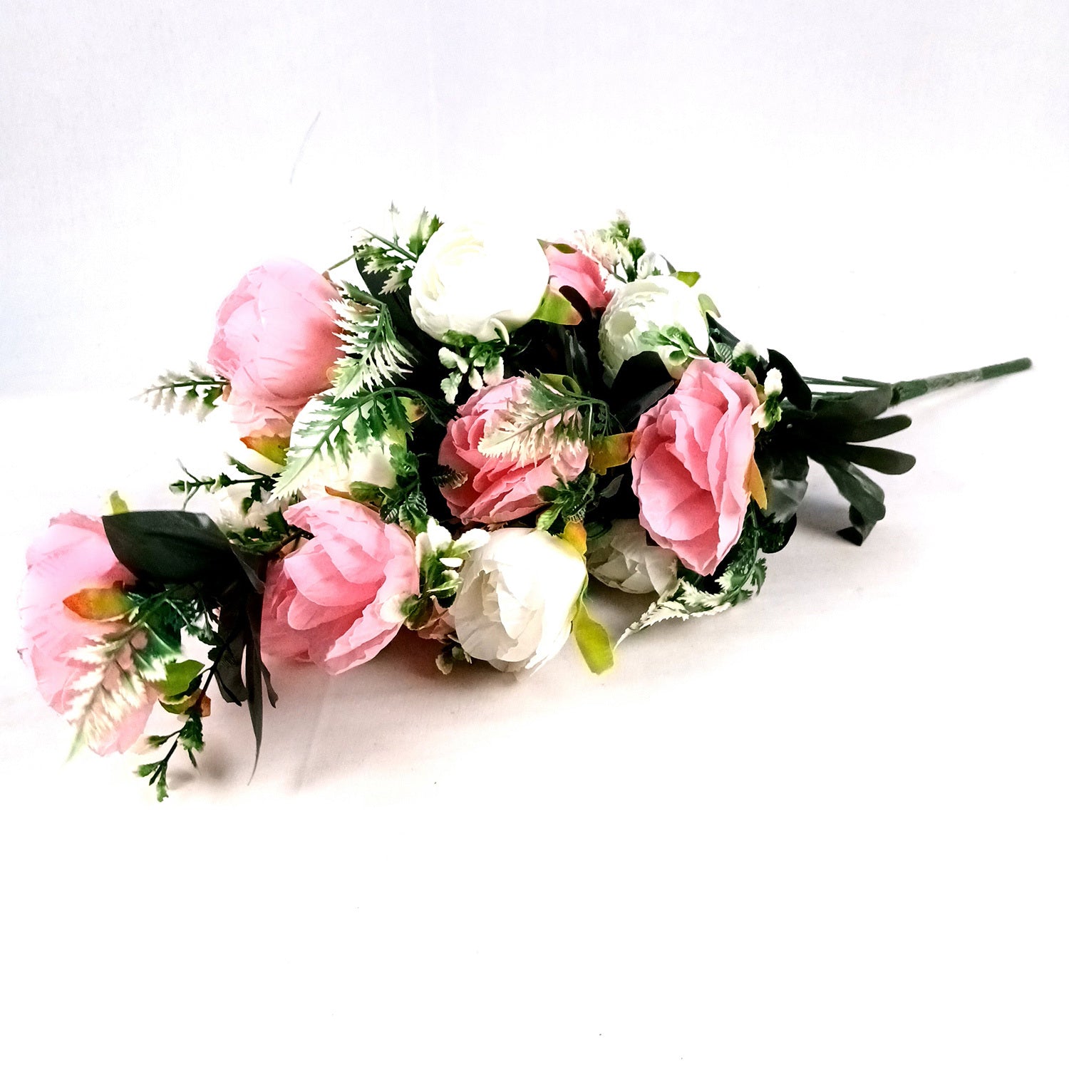 Artificial Rose Flowers Bunches for Vase Pot | Faux Flowers Stem - for Home Decor Side Table Centerpiece - 26 Inch - Apkamart #Style_Design 2