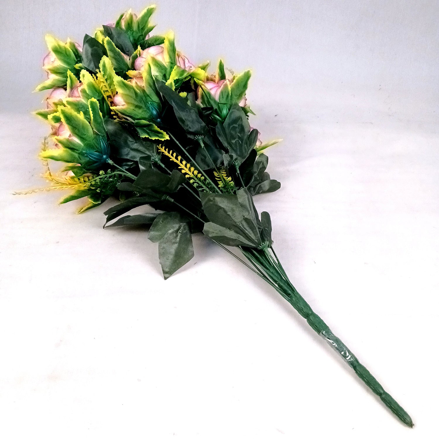 Artificial Flowers Rose Sticks | Faux Flowers Bunch - for Home Decor, Living Room, Office & Festivals Decoration (Vase Not Included) - 27 Inch - Apkamart #Colour_Pink