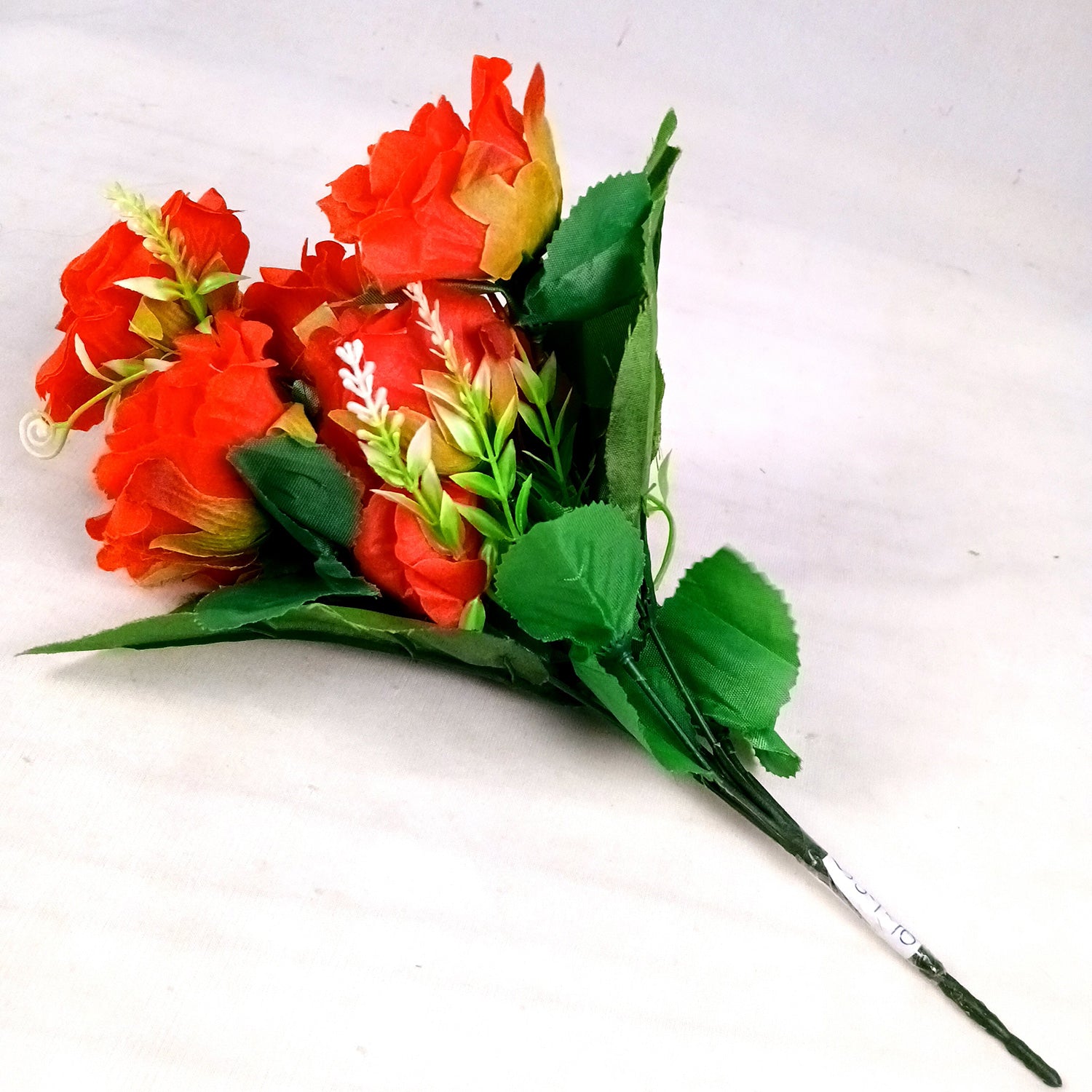 Artificial Flowers Rose | Faux Gulab Flowers Bunch - for Home Decor, Living Room, Office & Festivals Decoration (Vase Not Included) - 15 Inch  Apkamart #Colour_Red