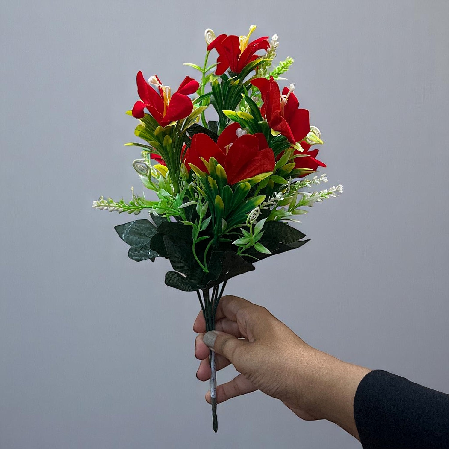 Artificial Flowers Bunches for Vase Pot | Faux Flowers Stem - for Home Decor, Living Room, Office & Festivals Decoration (Vase Not Included) - 14 Inch - Apkamart