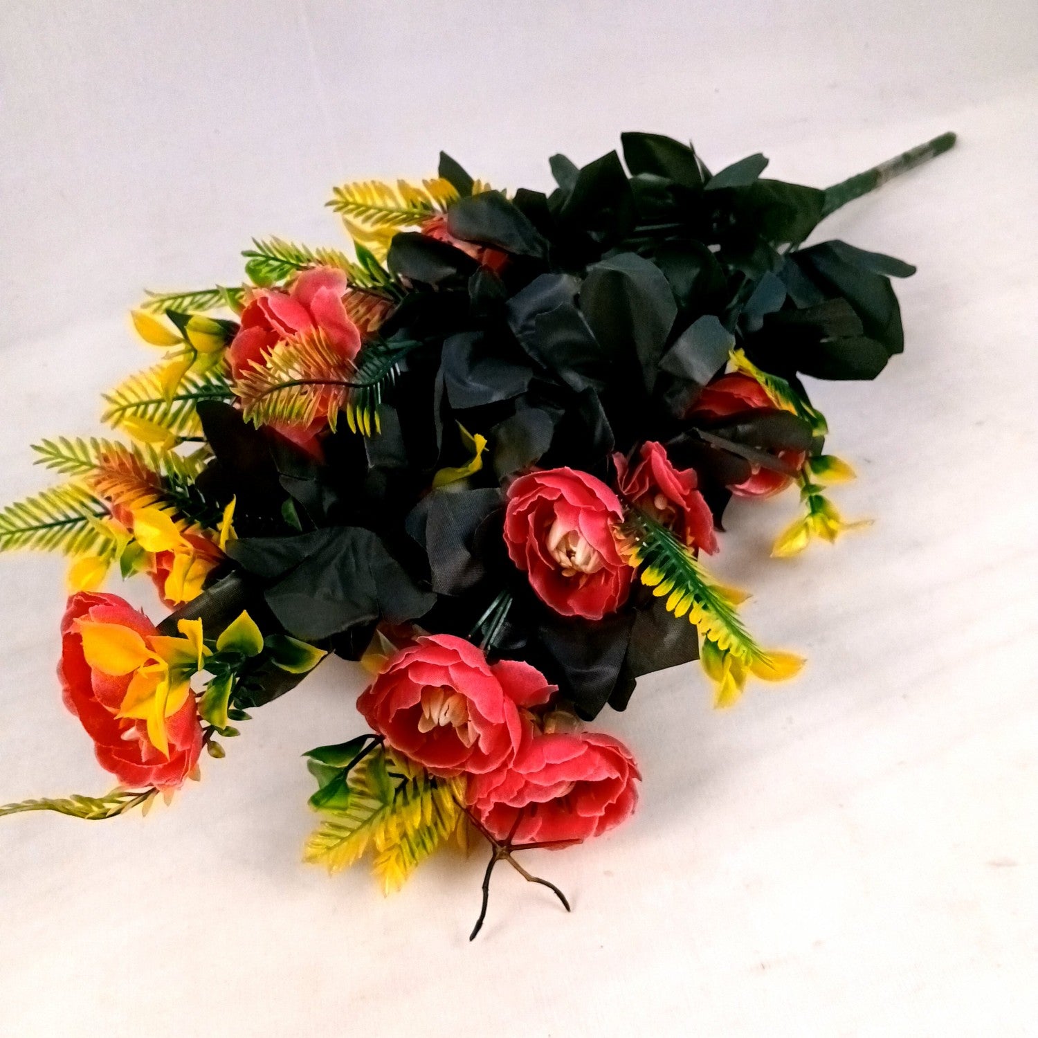 Artificial Flower Bouquets | Fake Flowers Bunch - For Vase, Home, Bedroom, Balcony, Office Corner, Living Room - 26 Inch - Apkamart #Colour_Pink