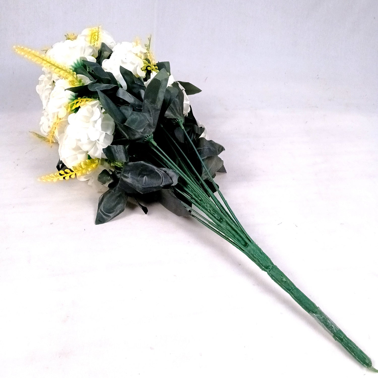 Artificial Flowers Carnation Bunches | Faux Flower Sticks - for Home Decor, Living Room, Office & Festivals Decoration (Vase Not Included) - 27 Inch - Apkamart #Colour_White