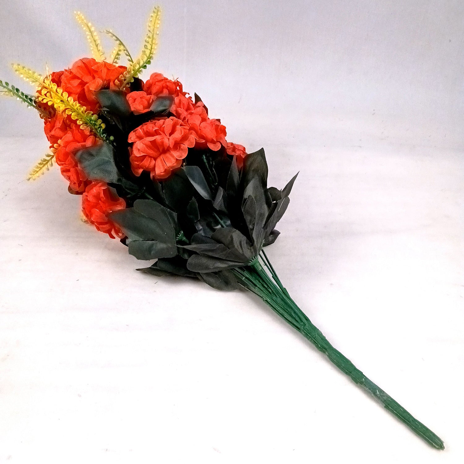 Artificial Flowers Carnation Bunches | Faux Flower Bouquet / Sticks - for Home Decor, Living Room, Office & Festivals Decoration (Vase Not Included) - 27 Inch - Apkamart #Colour_Red