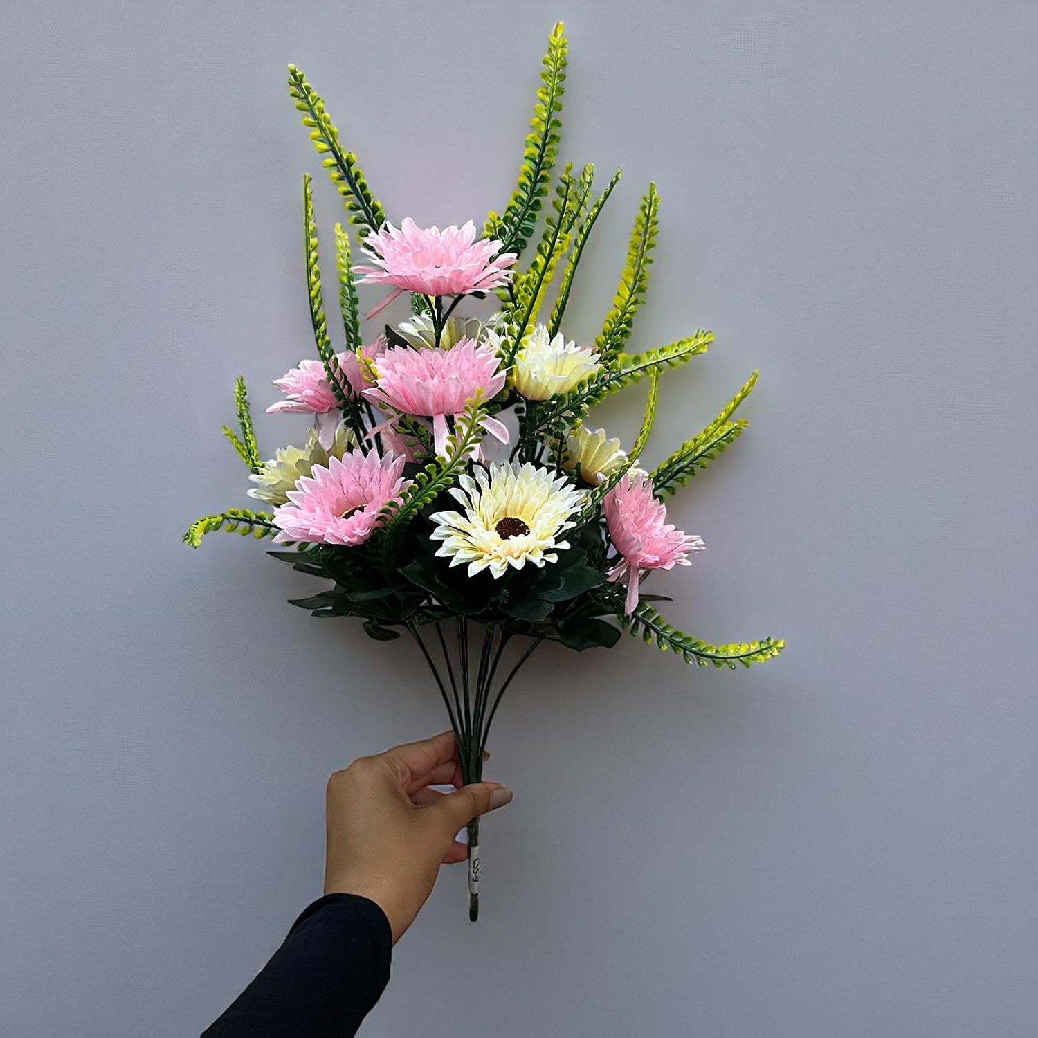 Artificial Flowers - Gerbera Daisy Bunches | Faux Flower Sticks - for Home Decor, Living Room & Festivals Decoration (Vase Not Included) - 14 Inch - Apkamart #Style_Design 2