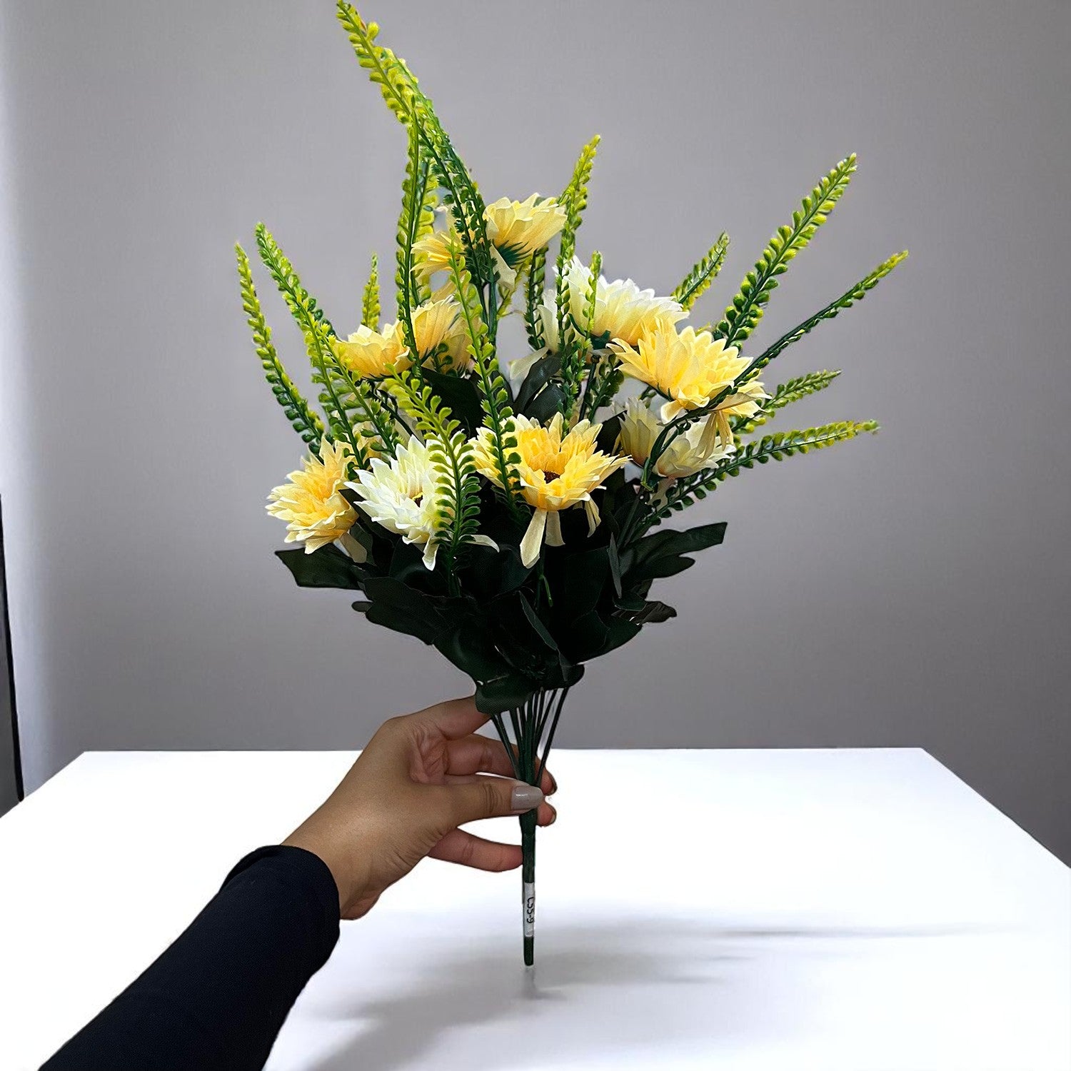 Artificial Flowers - Gerbera Daisy Bunches | Faux Flower Sticks - for Home Decor, Living Room & Festivals Decoration (Vase Not Included) - 14 Inch - Apkamart #Style_Design 3