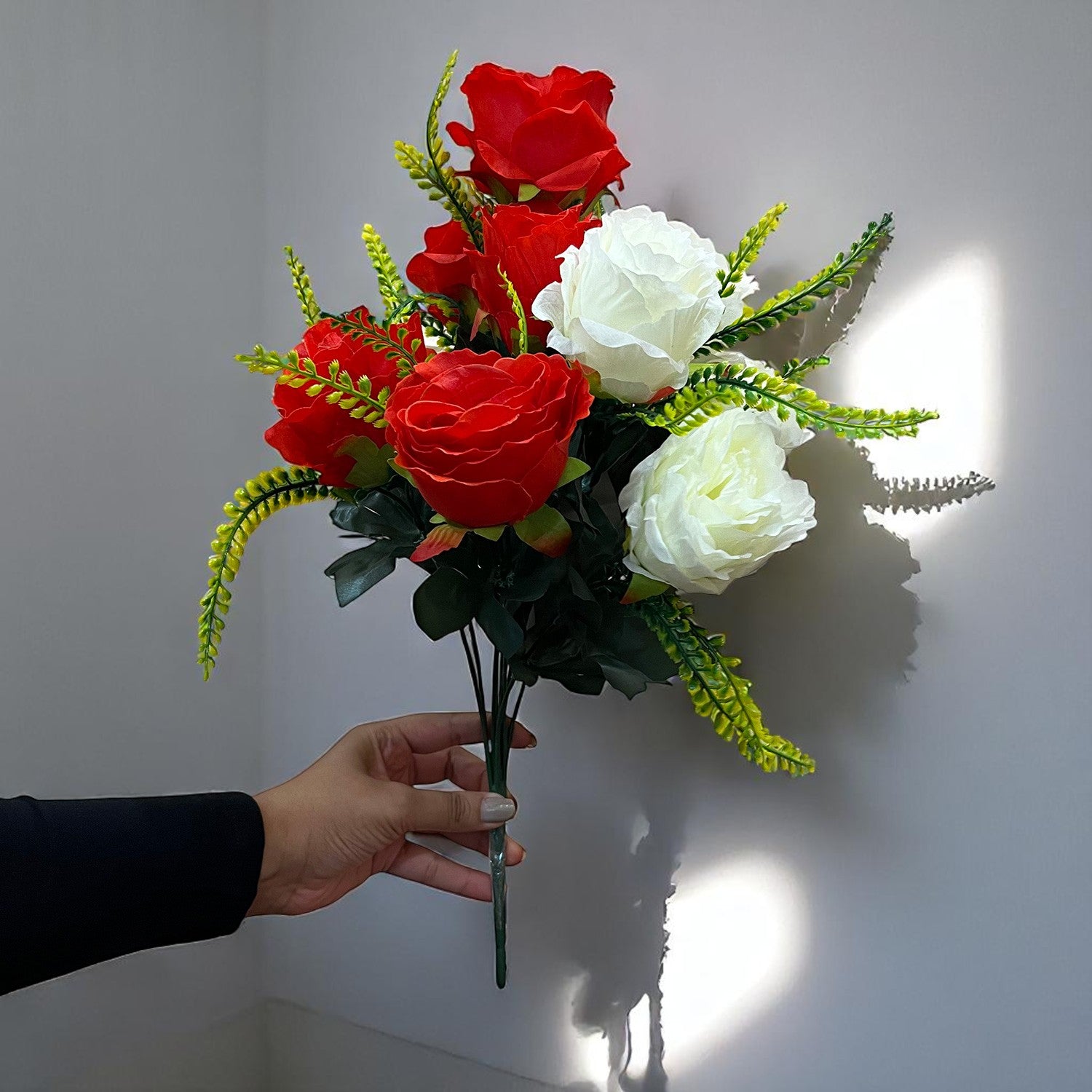 Artificial Flower Wall Hanging | Fake Creeper Flowers With Metal Stand Wall Mount - for Home Decor, Living Room, Balcony, Entrance Decoration - Apkamart #Style_Design 2