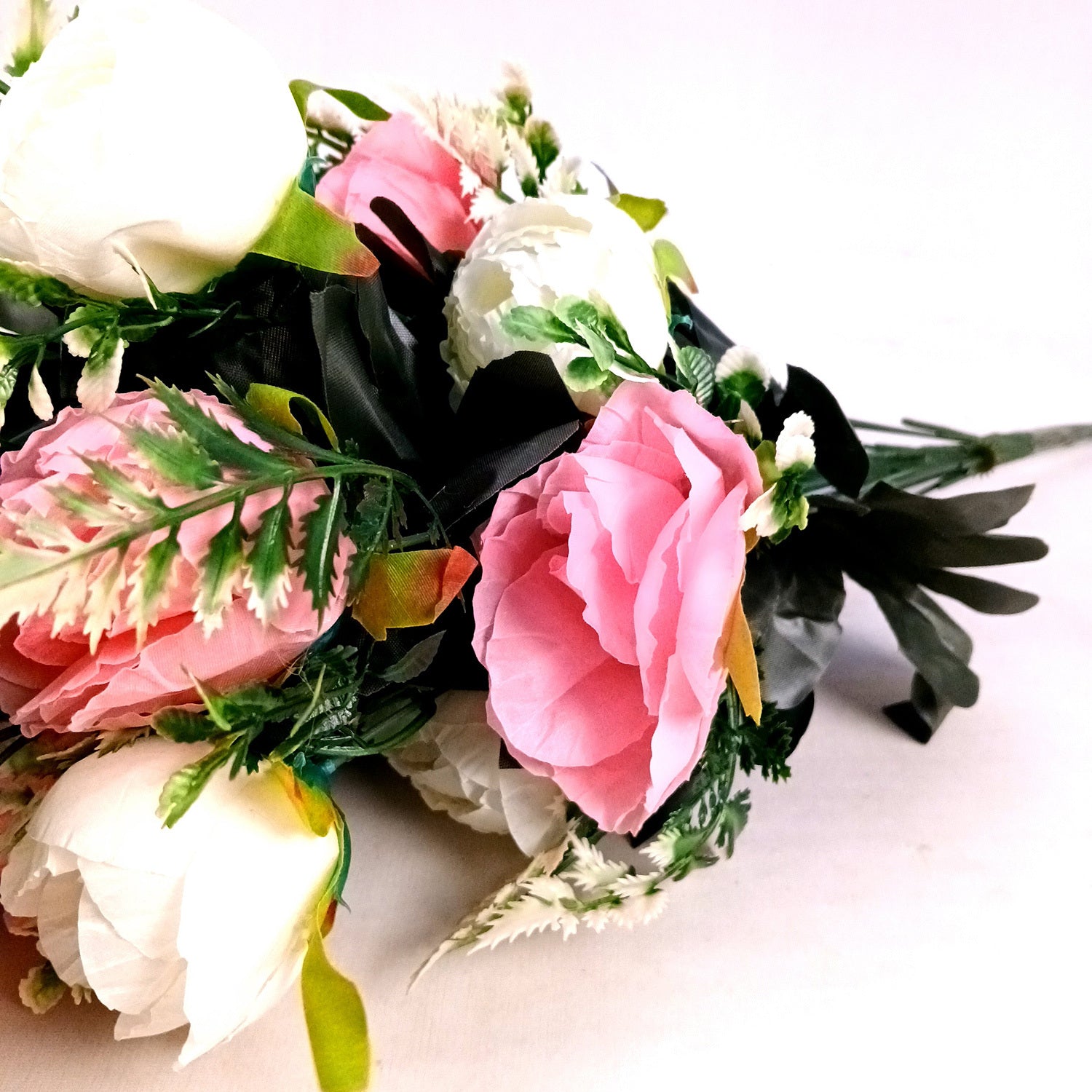 Artificial Rose Flowers Bunches for Vase Pot | Faux Flowers Stem - for Home Decor Side Table Centerpiece - 26 Inch - Apkamart #Style_Design 2