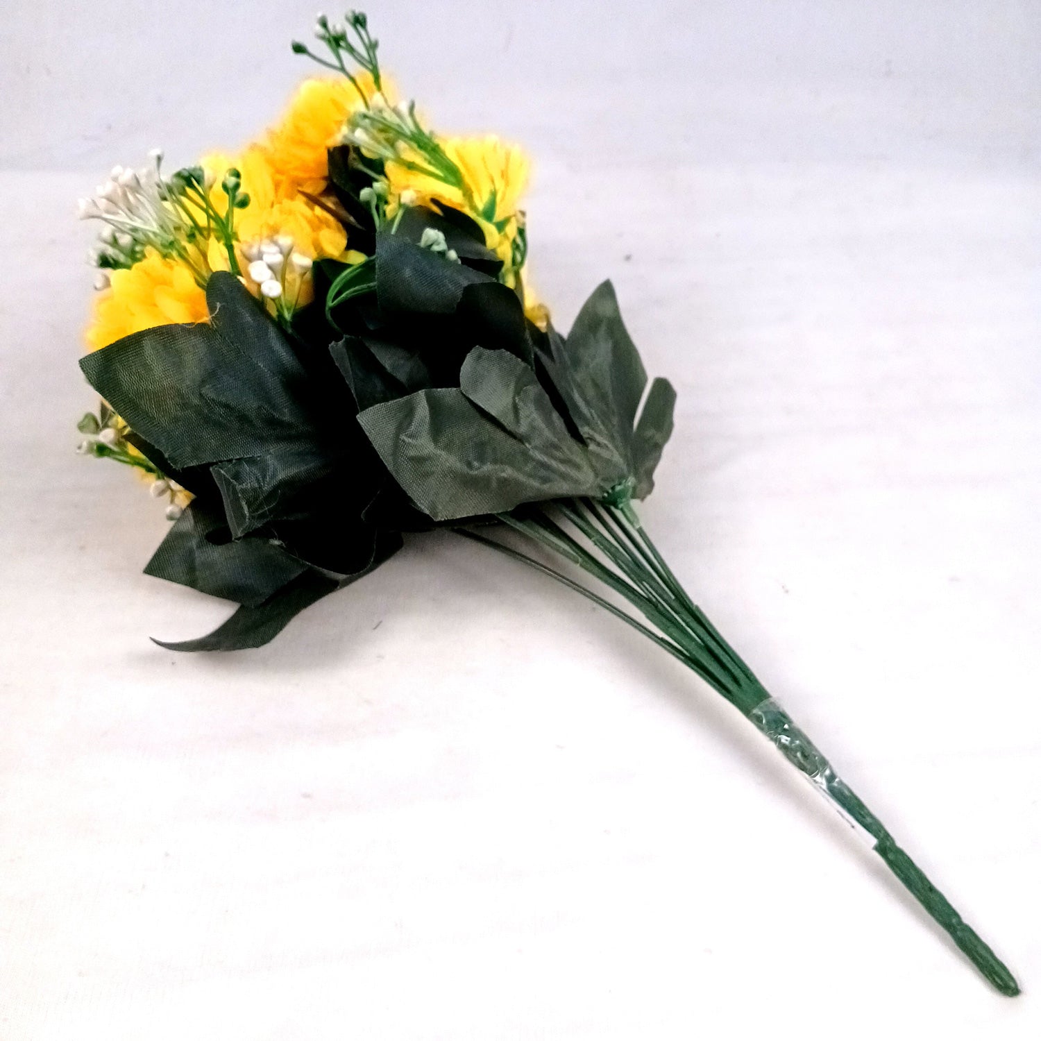 Artificial Flower Bouquet | Faux Flowers & Plants Bunch - for Table Vase, Pot, Home Decor, Living Room, Side Table Center piece Decoration - Apkamart #Color_Yellow