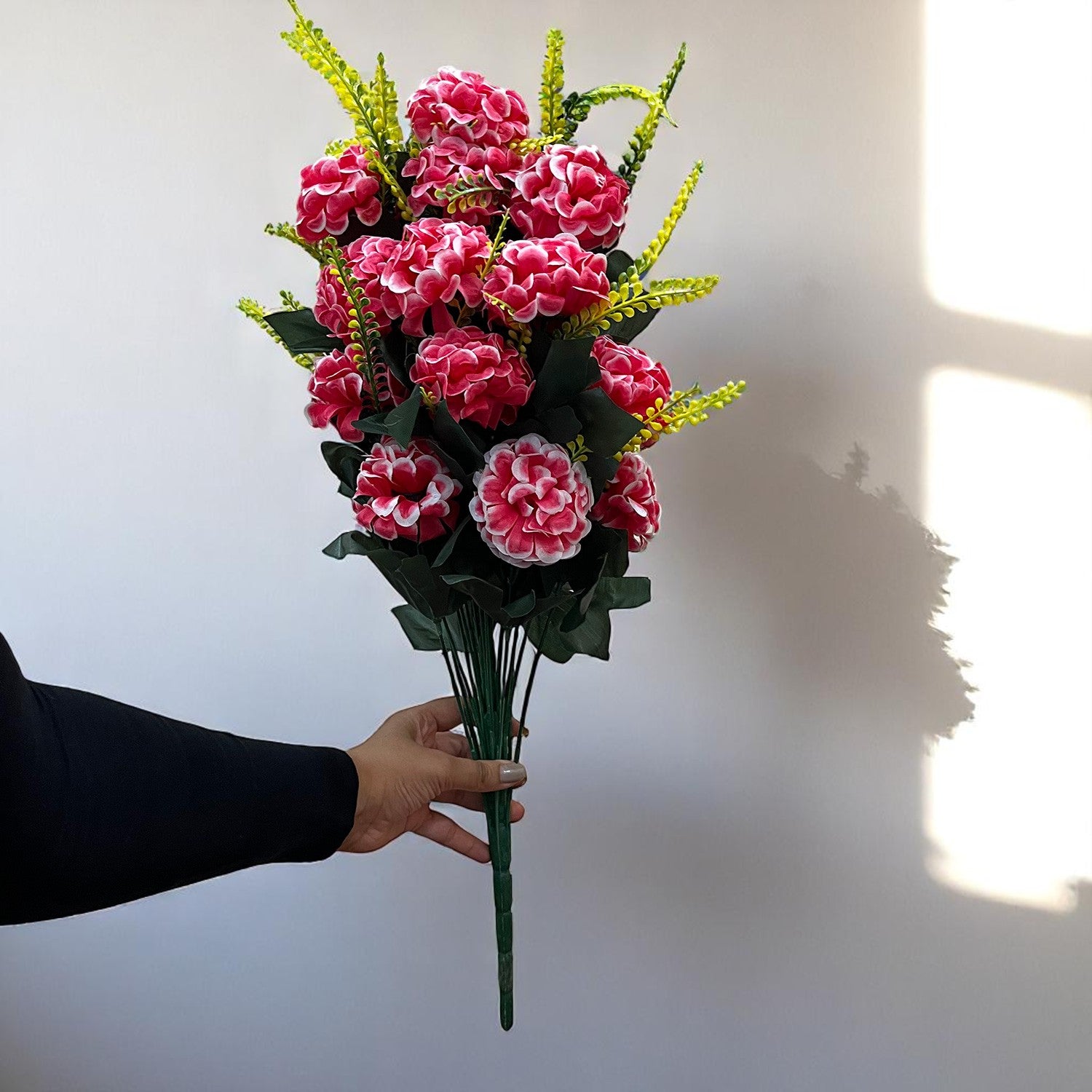 Artificial Flowers for Home Decoration - With Metal Stand - For Wall Hanging - Apkamart #Colour_Pink