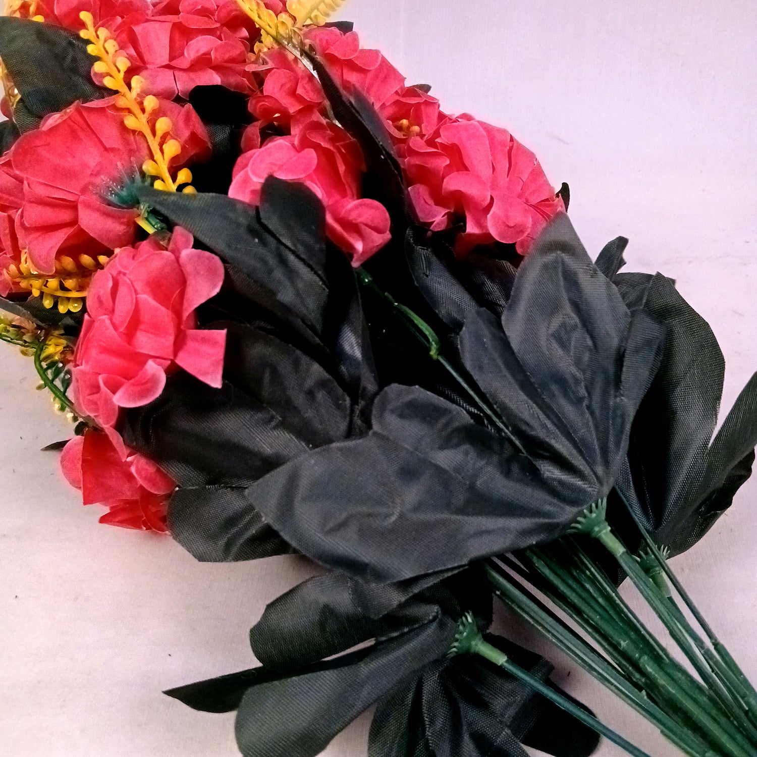 Artificial Flowers Carnation Bunches | Faux Flower Bouquet / Sticks - for Home Decor, Living Room, Office & Festivals Decoration (Vase Not Included) - 27 Inch - Apkamart #Colour_Pink