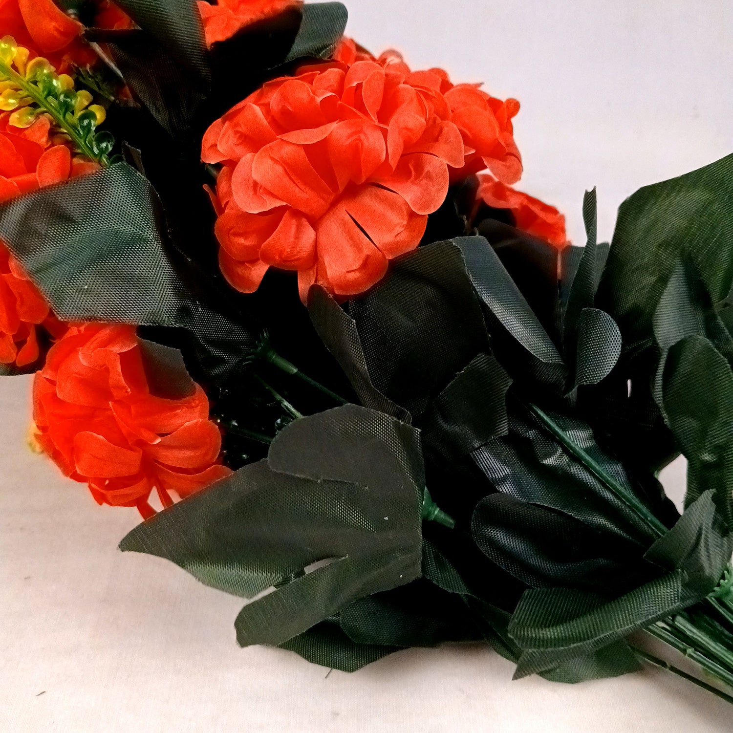 Artificial Flowers Carnation Bunches | Faux Flower Bouquet / Sticks - for Home Decor, Living Room, Office & Festivals Decoration (Vase Not Included) - 27 Inch - Apkamart #Colour_Red