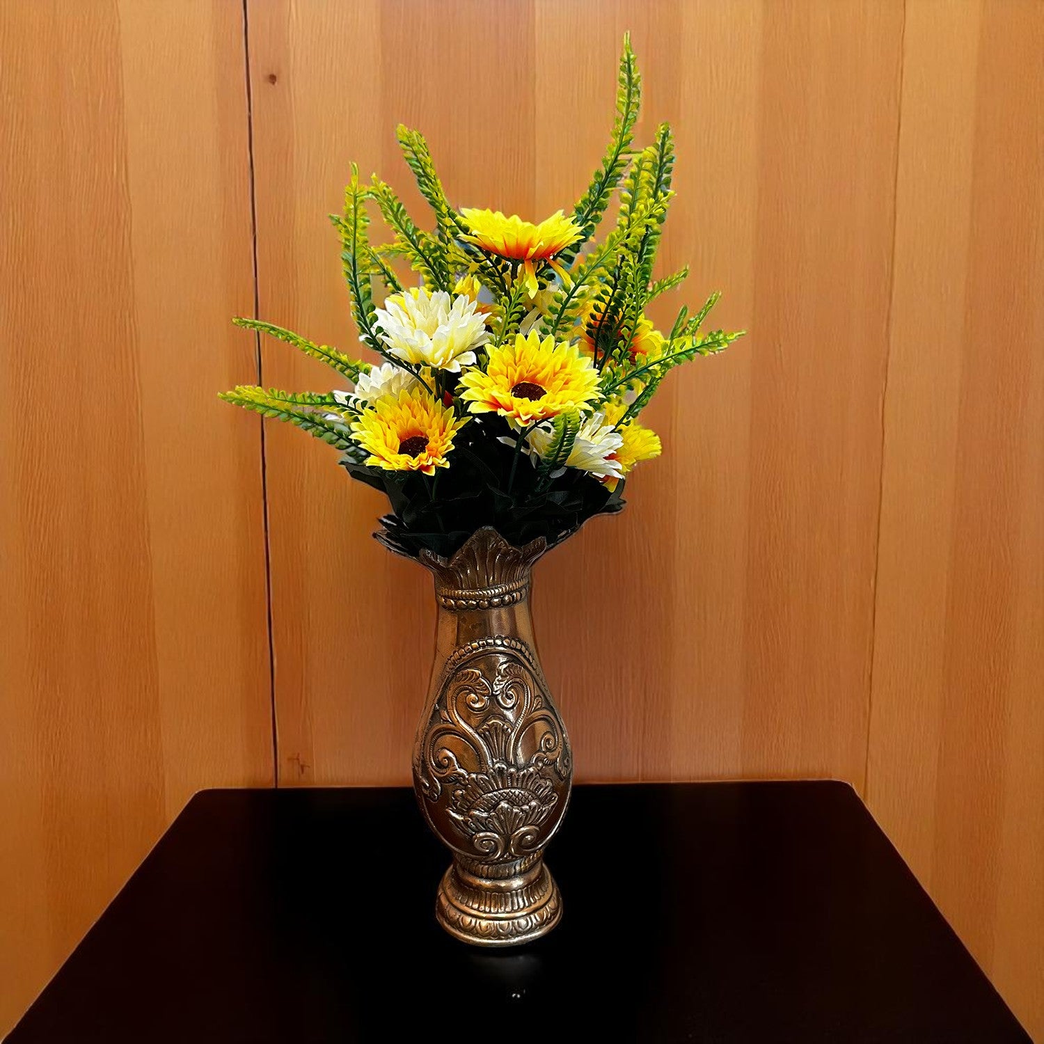 Artificial Flowers - Gerbera Daisy Bunches | Faux Flower Sticks - for Home Decor, Living Room & Festivals Decoration (Vase Not Included) - 14 Inch - Apkamart #Style_Design 1