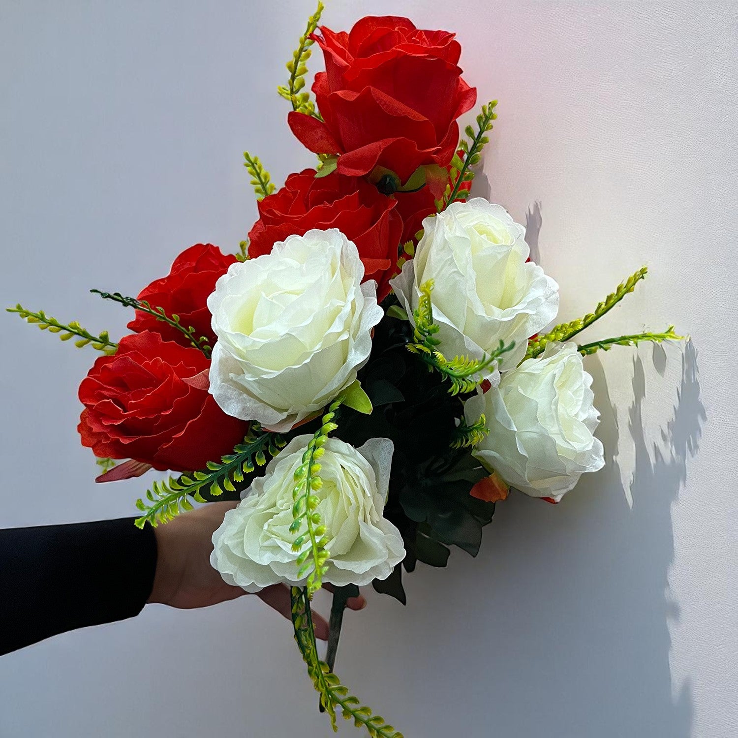 Artificial Flower Wall Hanging | Fake Creeper Flowers With Metal Stand Wall Mount - for Home Decor, Living Room, Balcony, Entrance Decoration - Apkamart #Style_Design 2