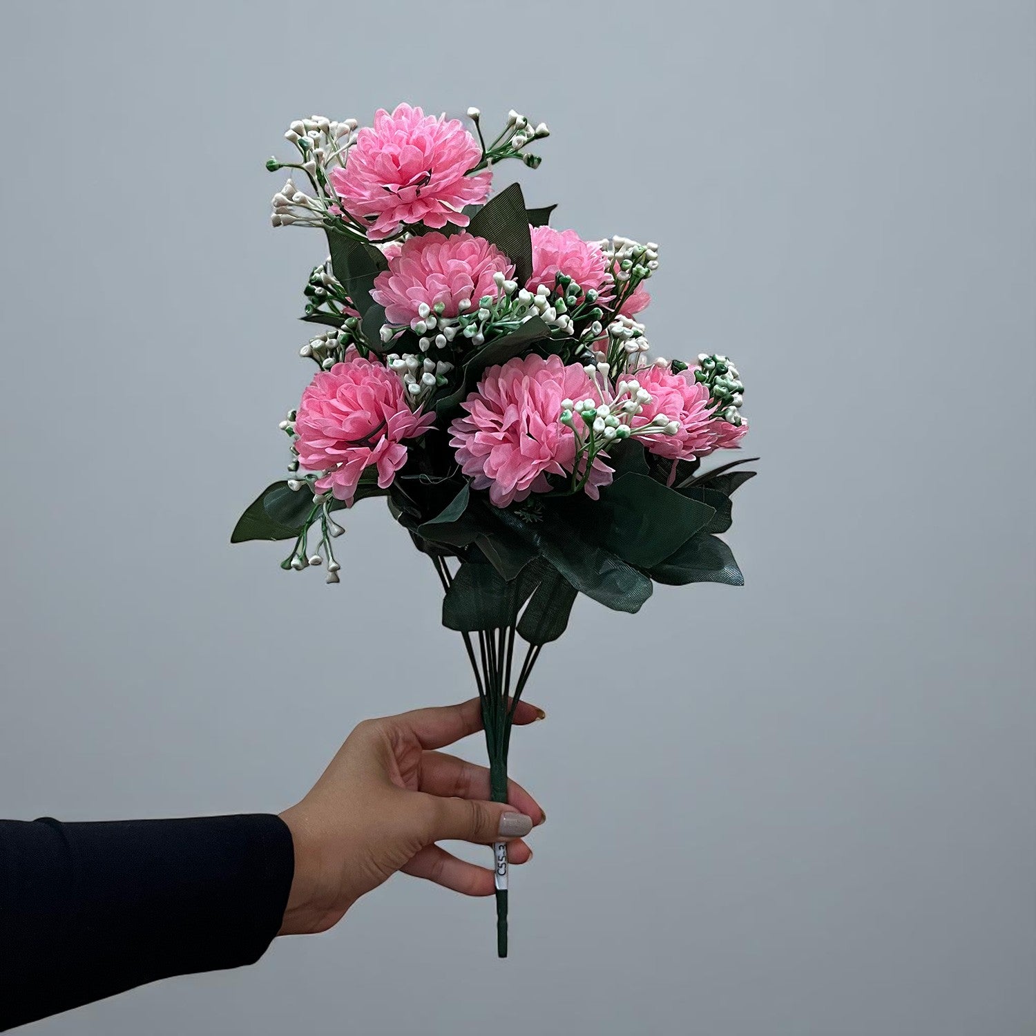 Artificial Flower Bouquet | Faux Flowers & Plants Bunch - for Table Vase, Pot, Home Decor, Living Room, Side Table Center piece Decoration - Apkamart #Color_Pink