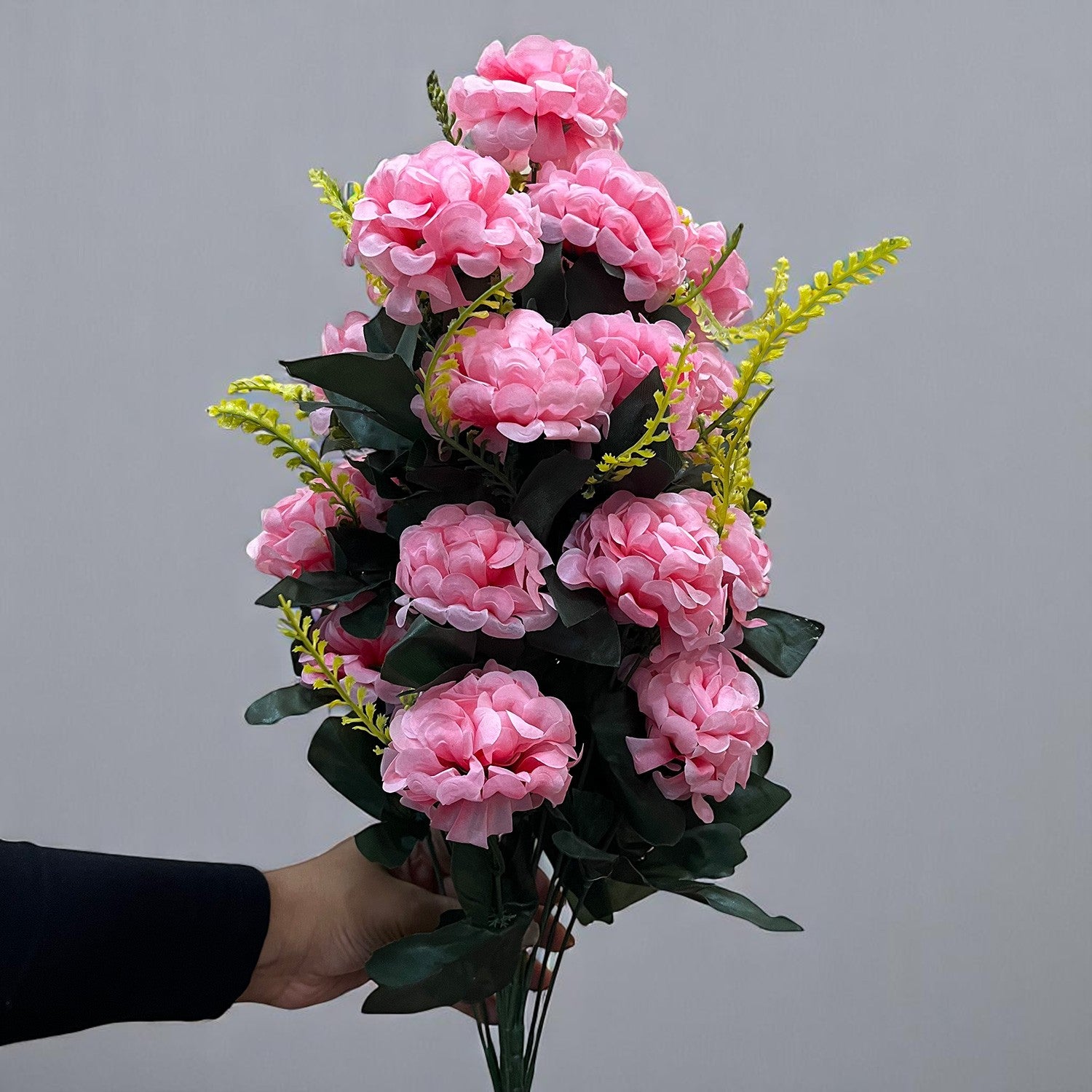 Artificial Flowers Carnation Bunches | Faux Flower Sticks - for Home Decor, Living Room, Office & Festivals Decoration (Vase Not Included) - 27 Inch - Apkamart #Colour_Pink