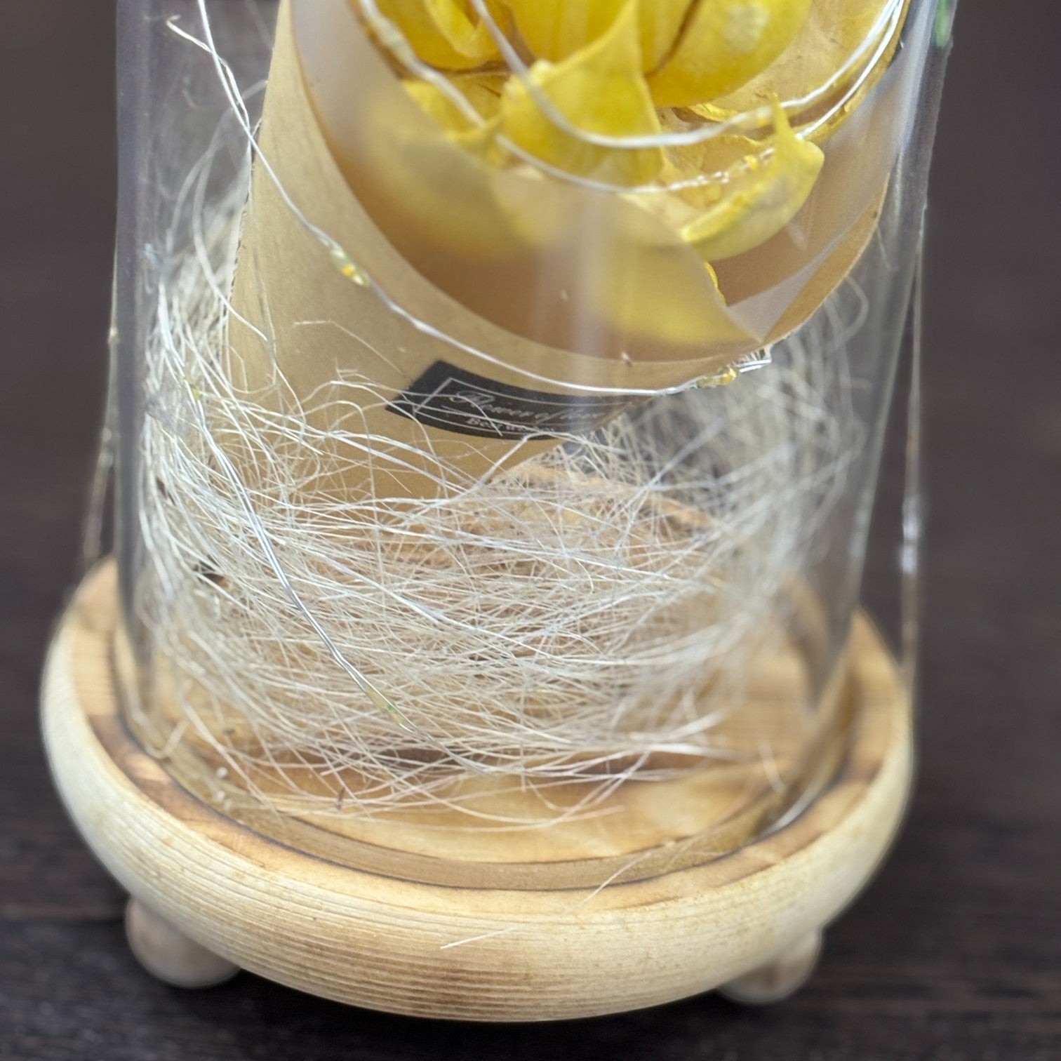 Glass Flower Showpiece | Enchanted Flower Under Glass Dome | Romantic Gift for Valentine, Anniversary, Birthday & Home Decor - 9 Inch - Apkamart