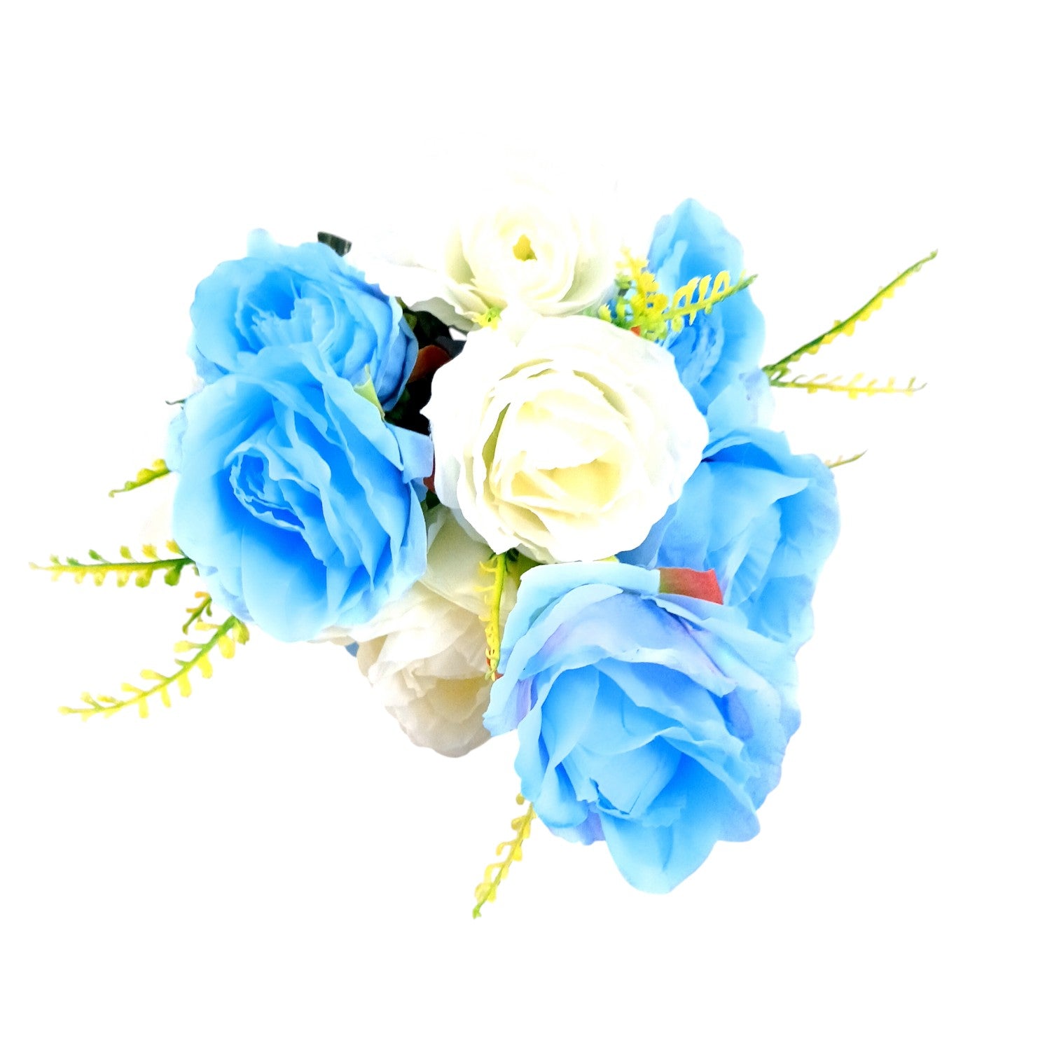 Artificial Flower Bunch for Home Decor & Festive Decoration | Faux Decorative Flower for Living Room, Balcony | Long-Lasting Artificial Flowers for Gifting - 17 Inch - Apkamart