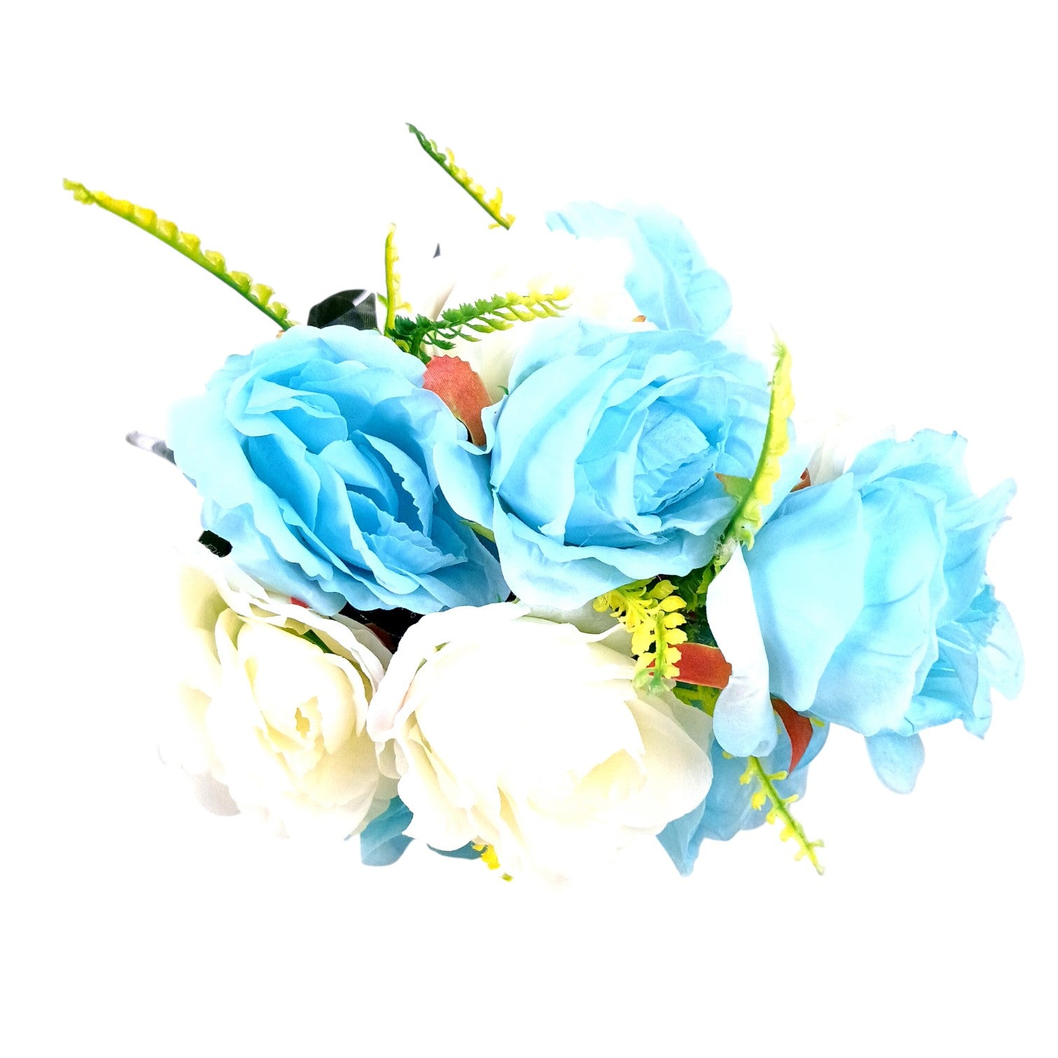 Decorative Artificial Flower Bunch | Faux Flowers with Vine & Leaf for Home, Office, Balcony | Long-Lasting Artificial Flowers for Diwali, Festive Decor - 17 Inch - Apkamart