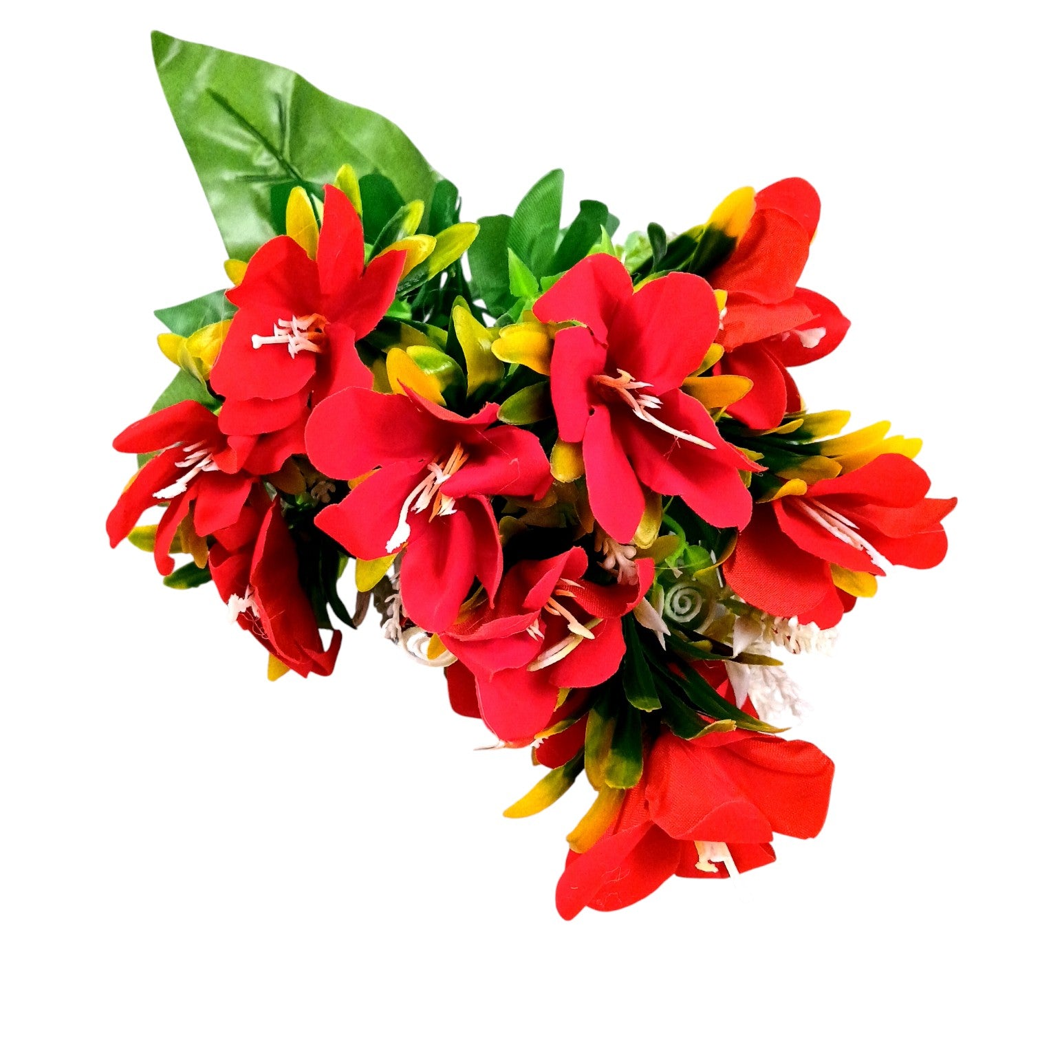 Artificial Flower Bunch | Faux Decorative Flowers for Home, Balcony & Office | Long-Lasting Flower Arrangement for Living Room, Bedroom, Garden, Diwali - 17 Inch - Apkamart