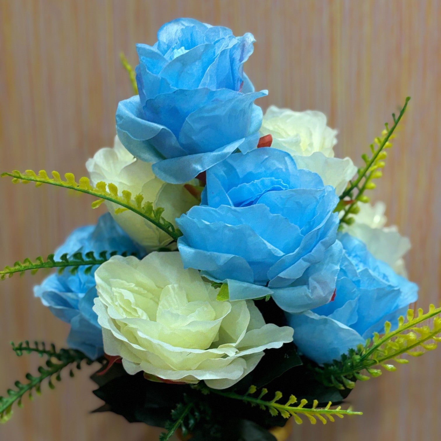 Artificial Flower Bunch for Home Decor & Festive Decoration | Faux Decorative Flower for Living Room, Balcony | Long-Lasting Artificial Flowers for Gifting - 17 Inch - Apkamart