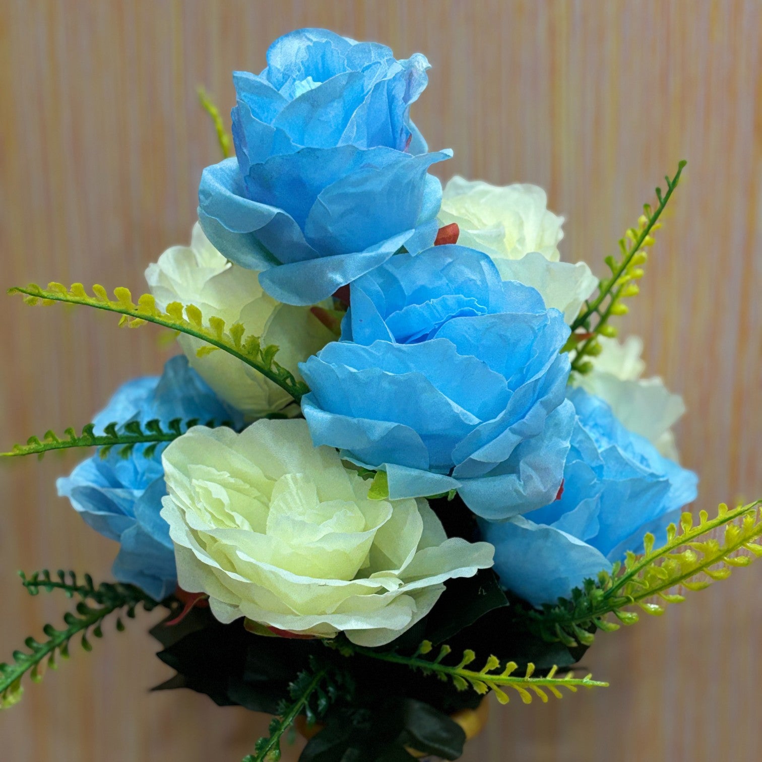 Artificial Flower Bunch for Home Decor & Festive Decoration | Faux Decorative Flower for Living Room, Balcony | Long-Lasting Artificial Flowers for Gifting - 17 Inch - Apkamart