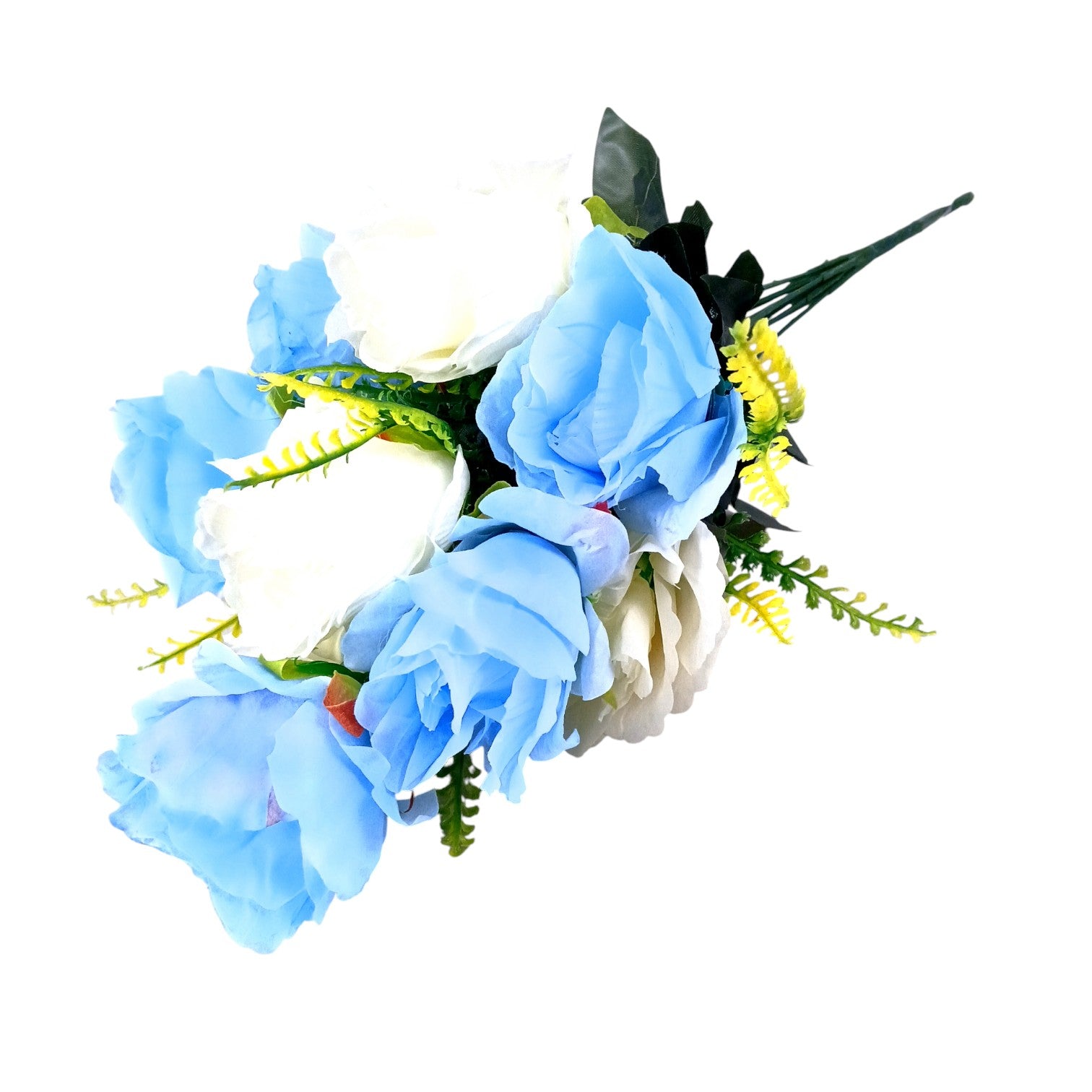 Artificial Flower Bunch for Home Decor & Festive Decoration | Faux Decorative Flower for Living Room, Balcony | Long-Lasting Artificial Flowers for Gifting - 17 Inch - Apkamart