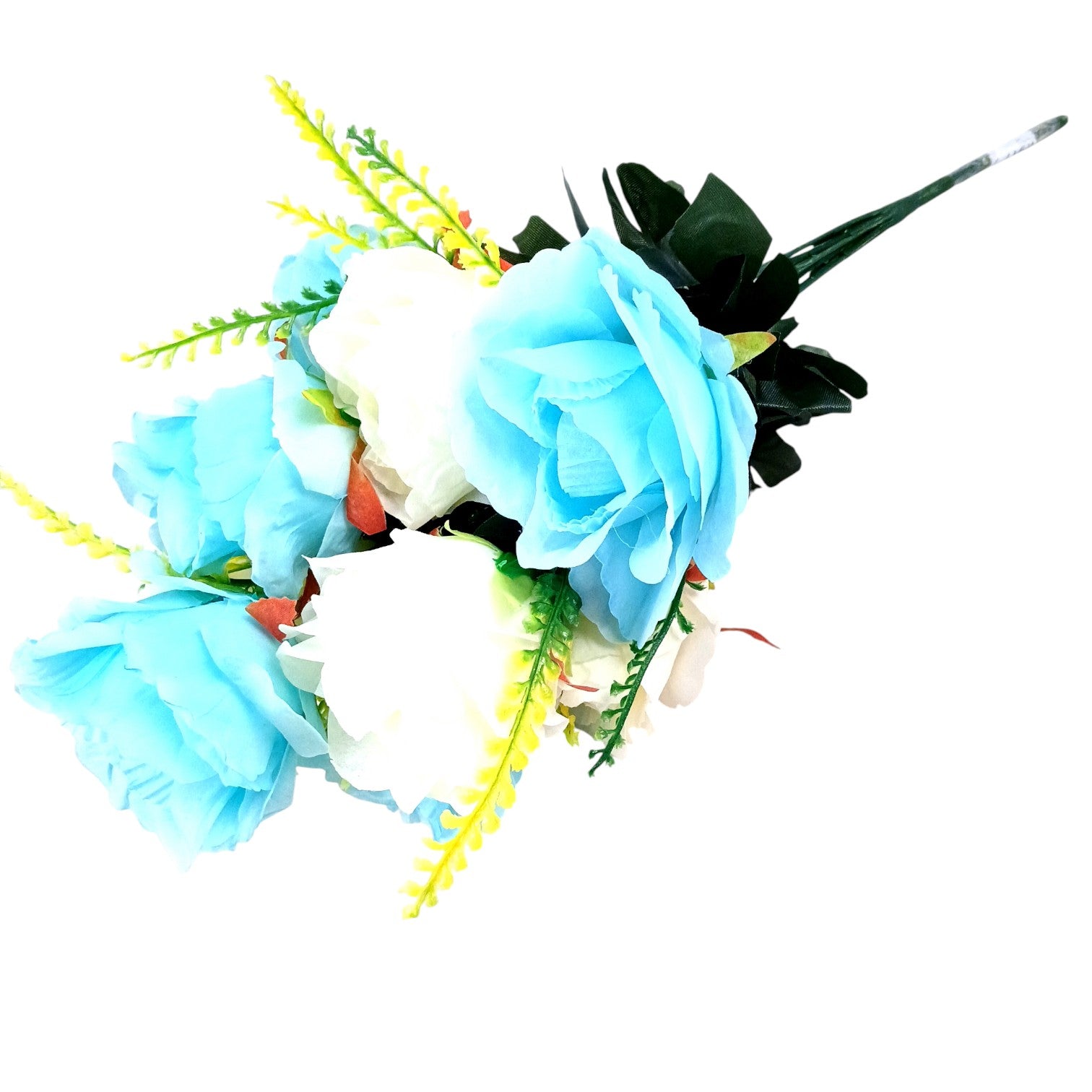 Decorative Artificial Flower Bunch | Faux Flowers with Vine & Leaf for Home, Office, Balcony | Long-Lasting Artificial Flowers for Diwali, Festive Decor - 17 Inch - Apkamart