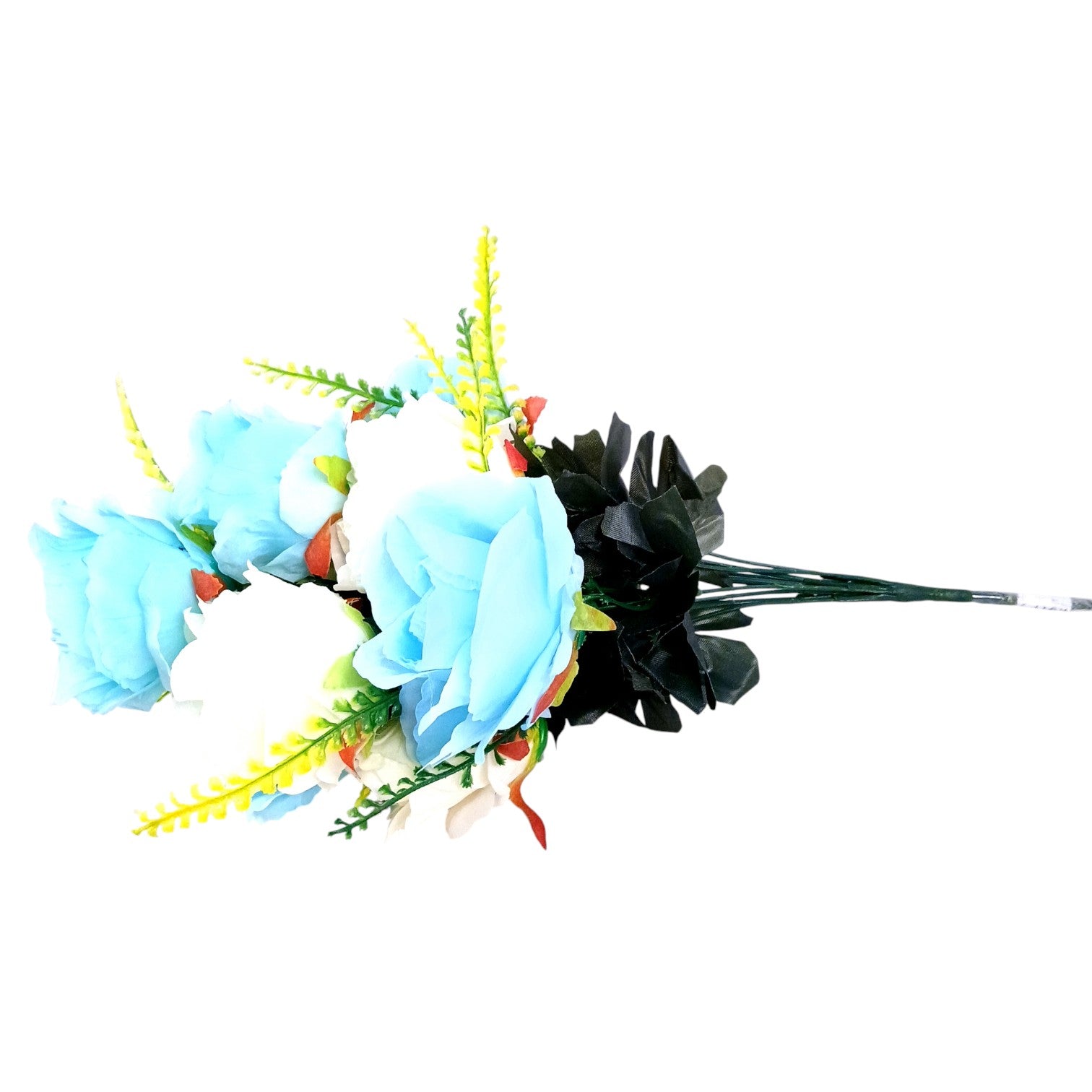 Decorative Artificial Flower Bunch | Faux Flowers with Vine & Leaf for Home, Office, Balcony | Long-Lasting Artificial Flowers for Diwali, Festive Decor - 17 Inch - Apkamart