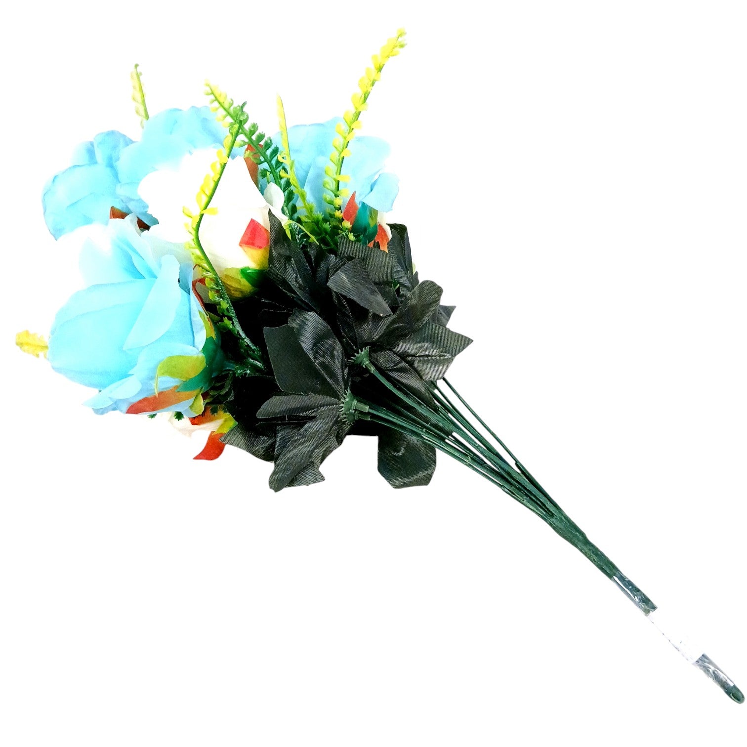 Decorative Artificial Flower Bunch | Faux Flowers with Vine & Leaf for Home, Office, Balcony | Long-Lasting Artificial Flowers for Diwali, Festive Decor - 17 Inch - Apkamart