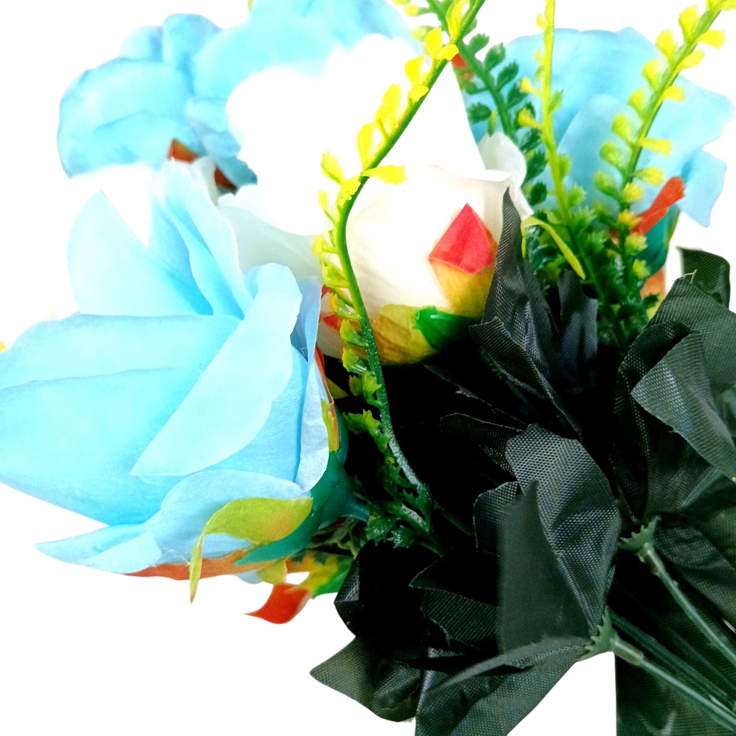 Decorative Artificial Flower Bunch | Faux Flowers with Vine & Leaf for Home, Office, Balcony | Long-Lasting Artificial Flowers for Diwali, Festive Decor - 17 Inch - Apkamart