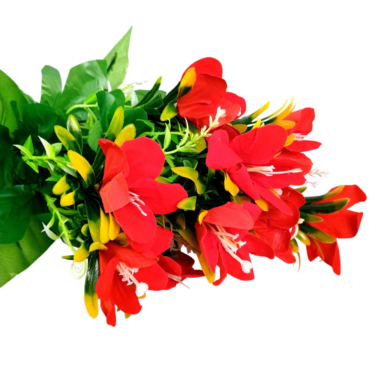 Artificial Flower Bunch | Faux Decorative Flowers for Home, Balcony & Office | Long-Lasting Flower Arrangement for Living Room, Bedroom, Garden, Diwali - 17 Inch - Apkamart