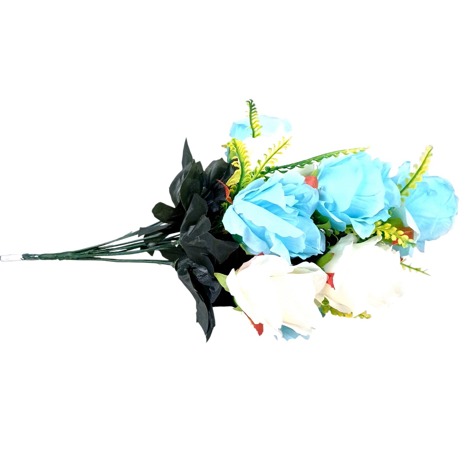 Decorative Artificial Flower Bunch | Faux Flowers with Vine & Leaf for Home, Office, Balcony | Long-Lasting Artificial Flowers for Diwali, Festive Decor - 17 Inch - Apkamart