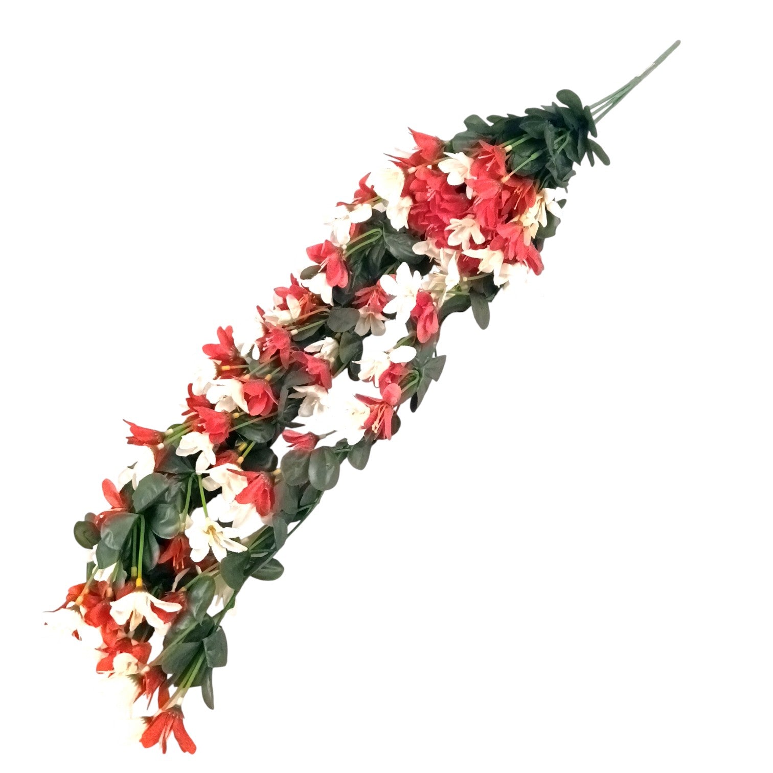 Artificial Hanging Flowers for Decoration | Flower Bunch for Wall, Door, Balcony | Decorative Hanging for Home Décor, Diwali Decoration & Gifting - 27 Inch - Apkamart #Color_Red