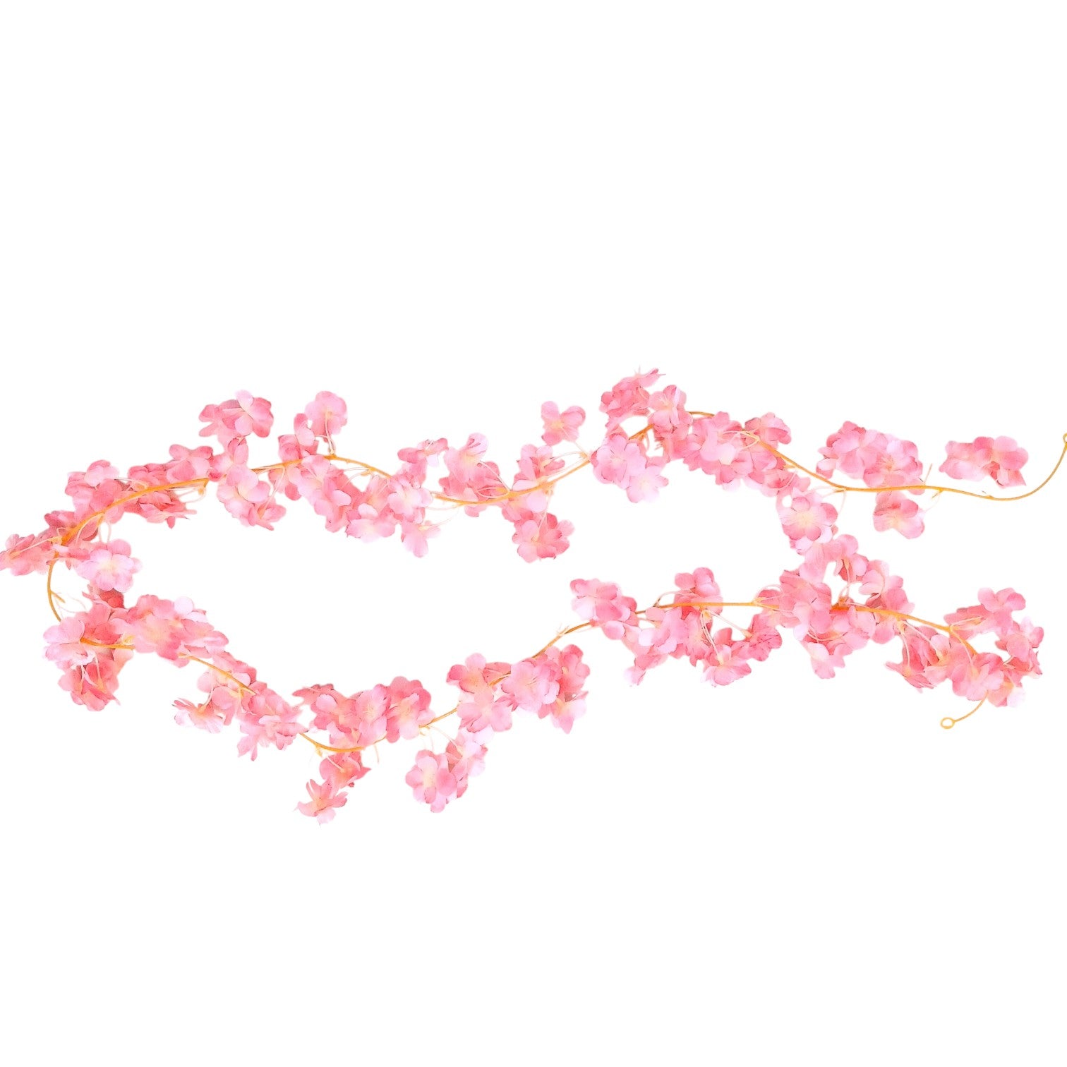 Decorative Hanging Flower Bunch | Faux Artificial Flowers with Vine & Leaf for Balcony, Wall & Office | Long-Lasting Flowers for Diwali & Festive Decoration - 68 Inch - Apkamart #Color_Pink