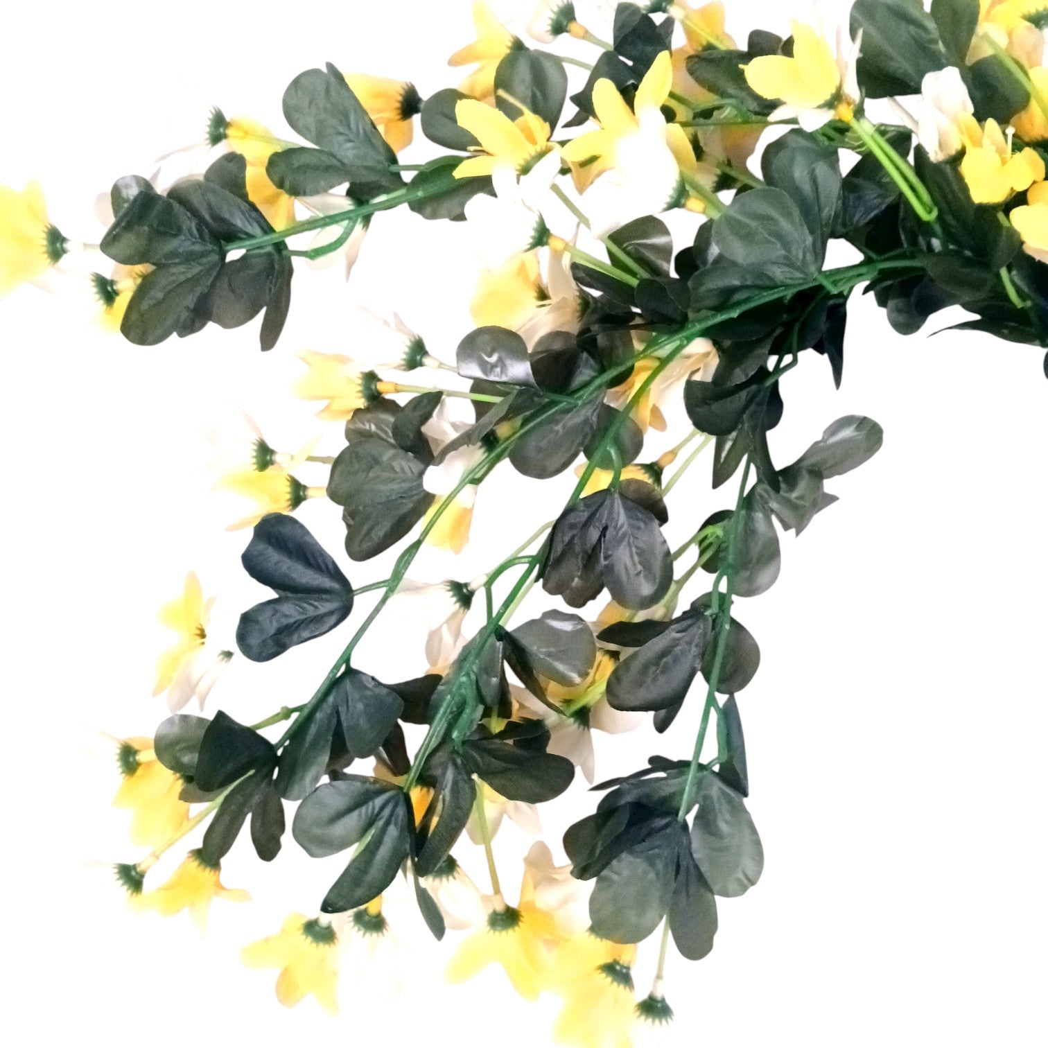 Artificial Hanging Flowers for Decoration | Flower Bunch for Wall, Door, Balcony | Decorative Hanging for Home Décor, Diwali Decoration & Gifting - 27 Inch - Apkamart #Color_Yellow