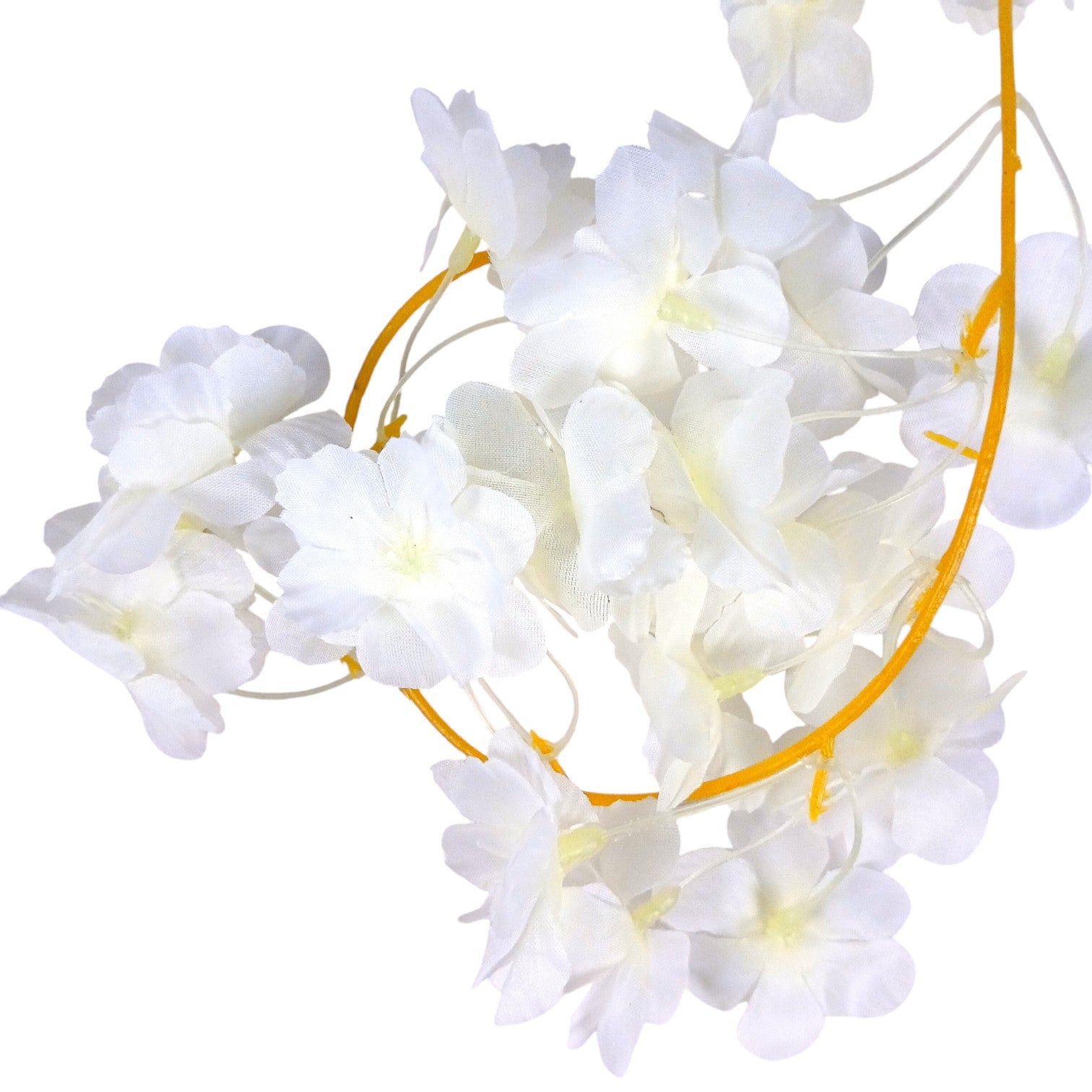 Decorative Hanging Flower Bunch | Faux Artificial Flowers with Vine & Leaf for Balcony, Wall & Office | Long-Lasting Flowers for Diwali & Festive Decoration - 68 Inch - Apkamart #Color_White