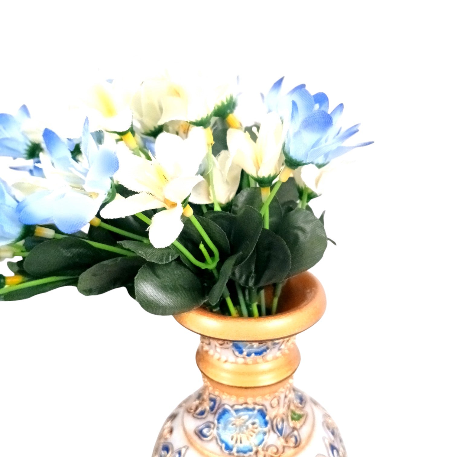 Artificial Hanging Flower for Home Decor | Realistic Hanging Flower | Decorative Wall Hanging Floral Bunch for Diwali Decor ,Balcony , Garden & Living Room Decor - 34 Inch - Apkamart #Color_Blue