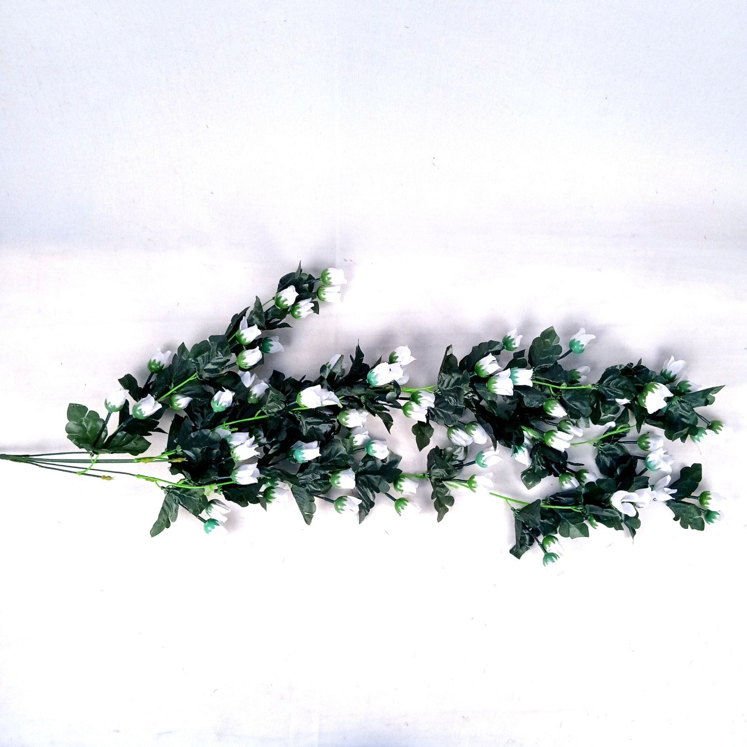 Artificial Hanging Flower for Home Decor | Realistic Hangings for Diwali Decor| Decorative Wall Hanging for Balcony, Garden, Living Room & Office - 31 Inch - Apkamart #Color_White