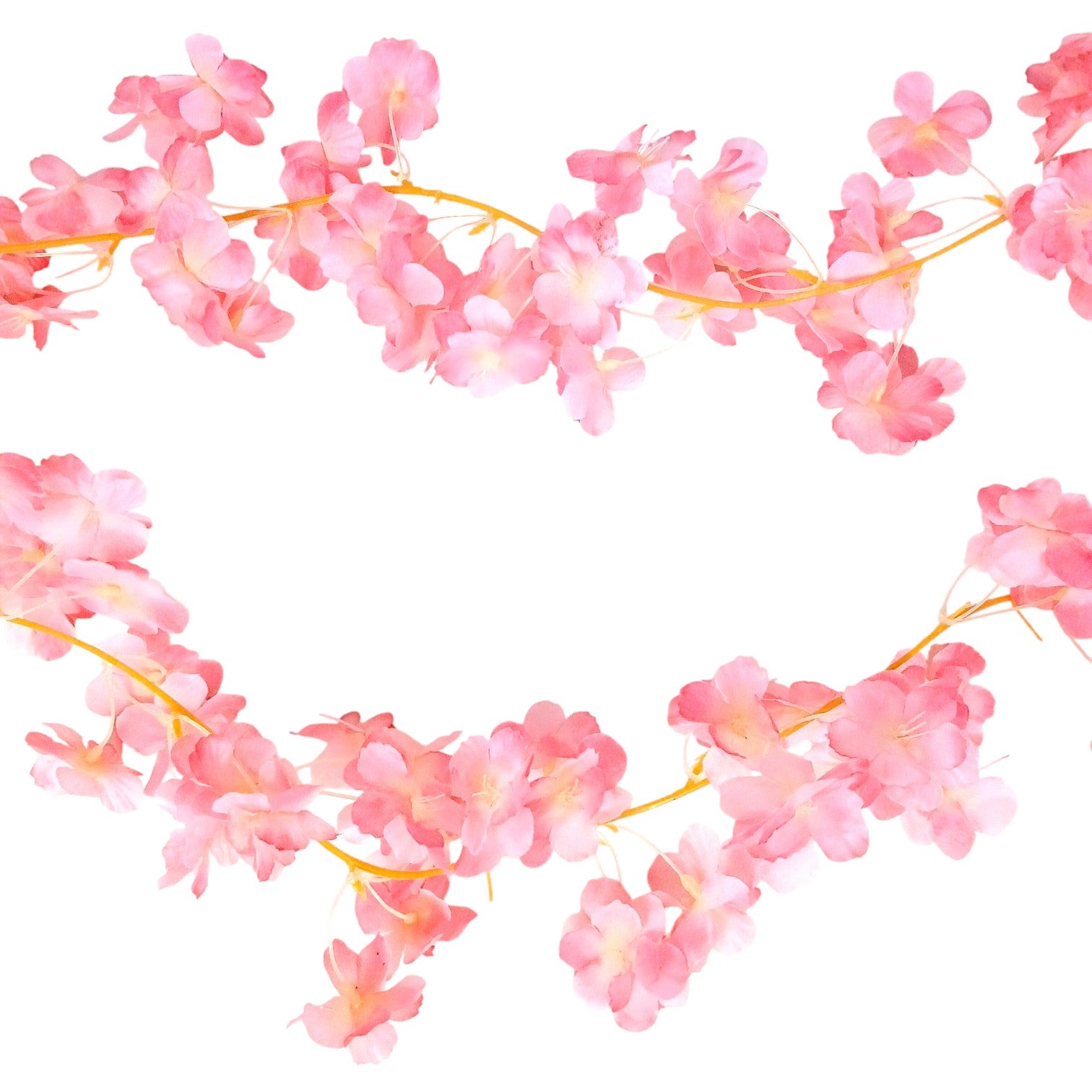 Decorative Hanging Flower Bunch | Faux Artificial Flowers with Vine & Leaf for Balcony, Wall & Office | Long-Lasting Flowers for Diwali & Festive Decoration - 68 Inch - Apkamart #Color_Pink