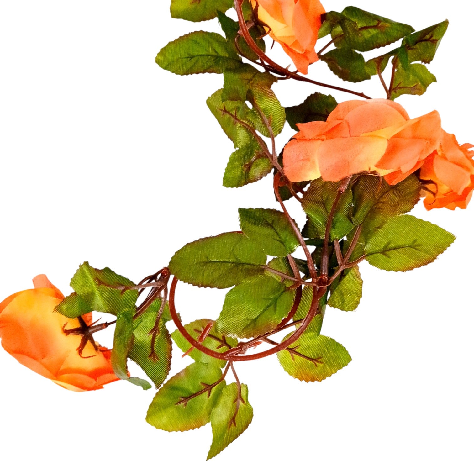 Hanging Artificial Flower Bunch for Home & Balcony | Faux Vine Flower for Wall, Pots & Stands | Decorative Artificial Flowers for Diwali, Festive Decor - 83 Inch - Apkamart #Color_Orange