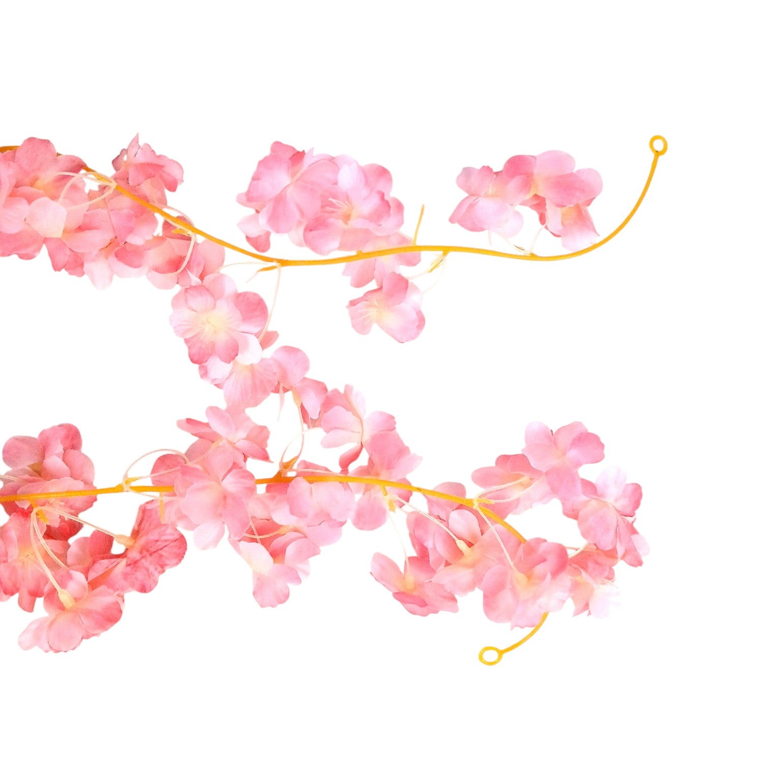 Decorative Hanging Flower Bunch | Faux Artificial Flowers with Vine & Leaf for Balcony, Wall & Office | Long-Lasting Flowers for Diwali & Festive Decoration - 68 Inch - Apkamart #Color_Pink