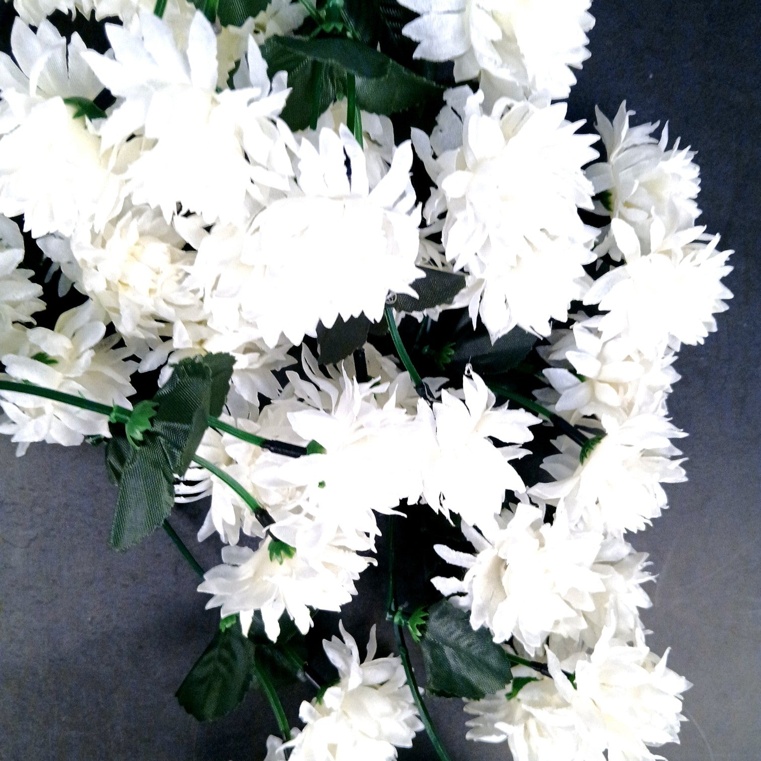 Artificial Hanging Flower for Home Decor | Decorative Wall Hanging | Balcony Garden Indoor Outdoor Decorative Hanging Plant for Living Room Bedroom Office - 37 Inch - Apkamart #Color_White