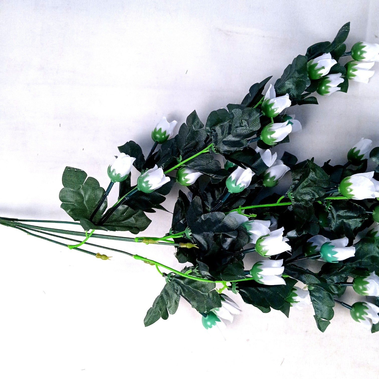 Artificial Hanging Flower for Home Decor | Realistic Hangings for Diwali Decor| Decorative Wall Hanging for Balcony, Garden, Living Room & Office - 31 Inch - Apkamart #Color_White