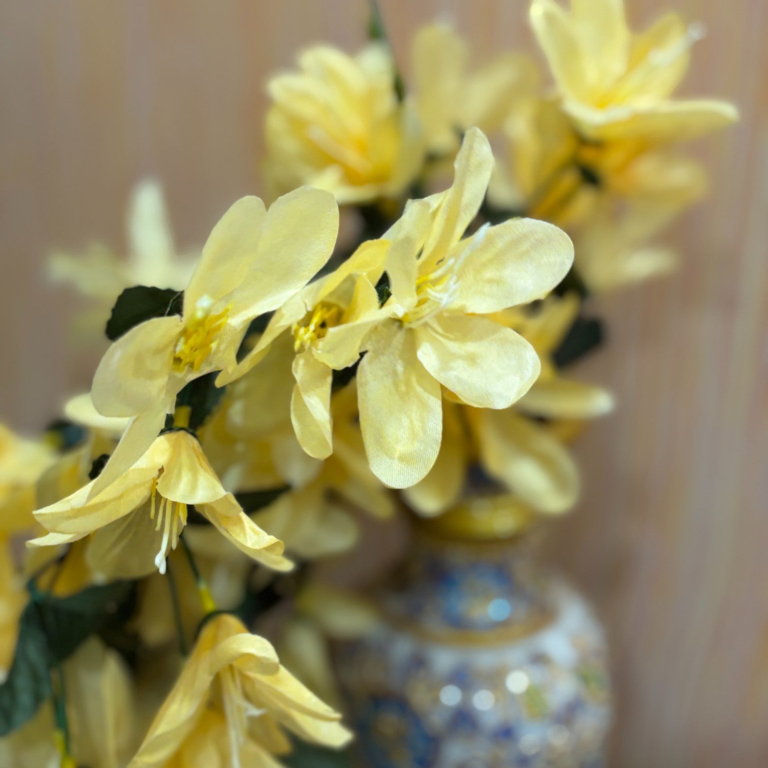 Artificial Hanging Flower for Home Decor | Realistic Hanging Flower | Decorative Wall Hanging Floral Bunch for Festive Decor, Home Decor, Balcony, Living Room - 34 Inch - Apkamart #Color_Orange